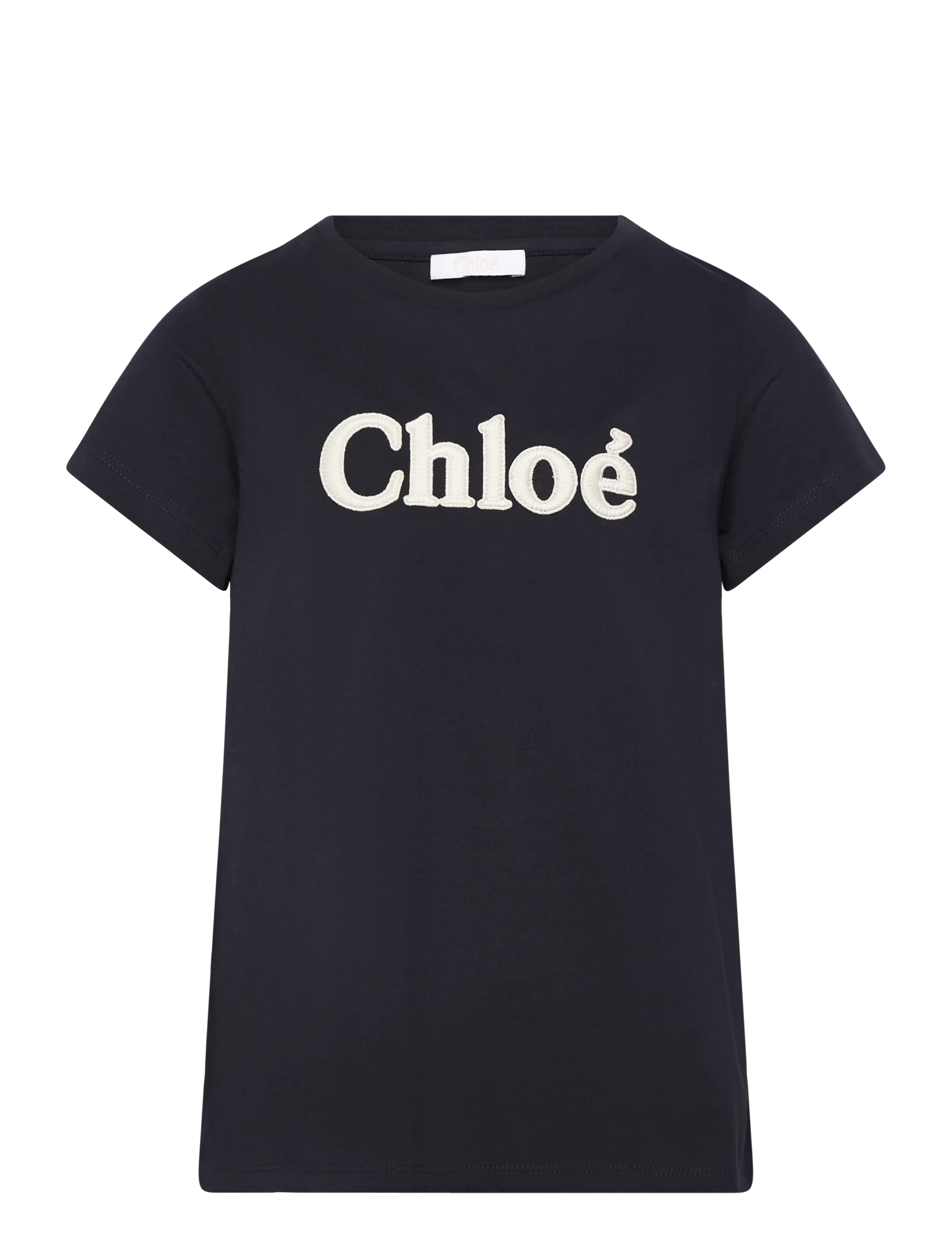 Chloé Logo Short-Sleeved T-Shirt, 4 Y, Black, T-Shirts > Kortærmede, Børn