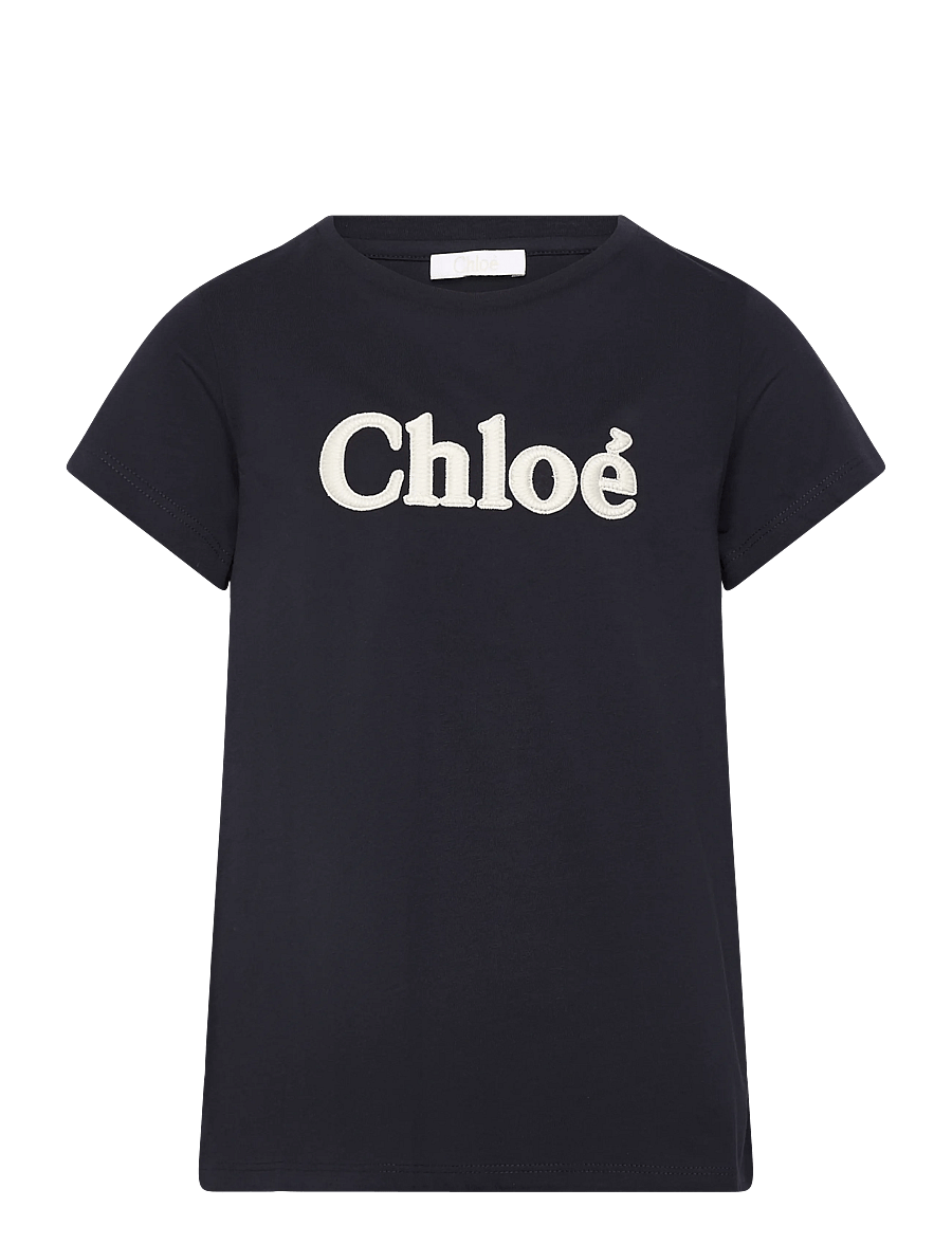 Chloé - Logo Short-sleeved T-shirt - kurzärmelige - black - 0
