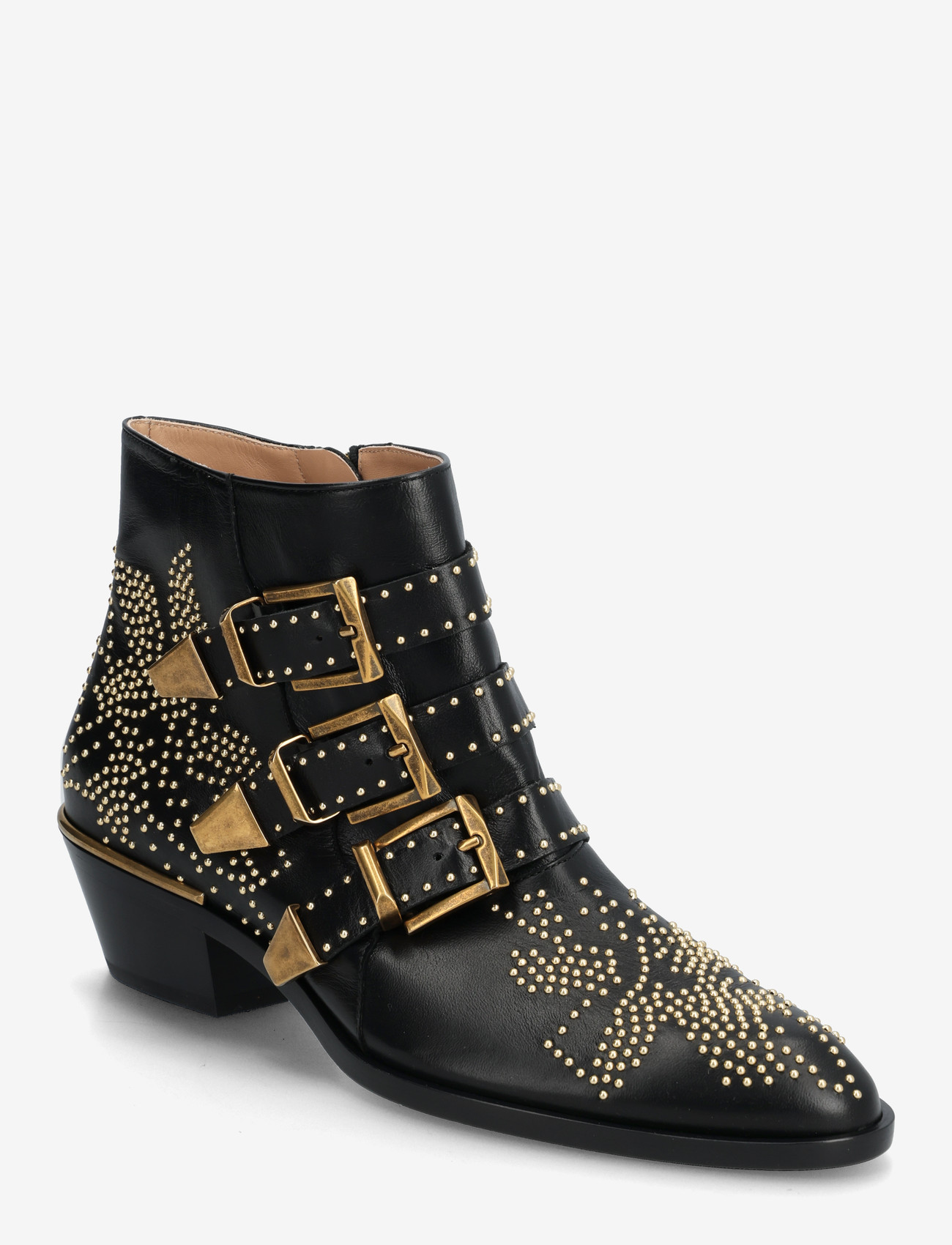 Chloé - Susanna studded leather ankle boots - støvletter - black - 0
