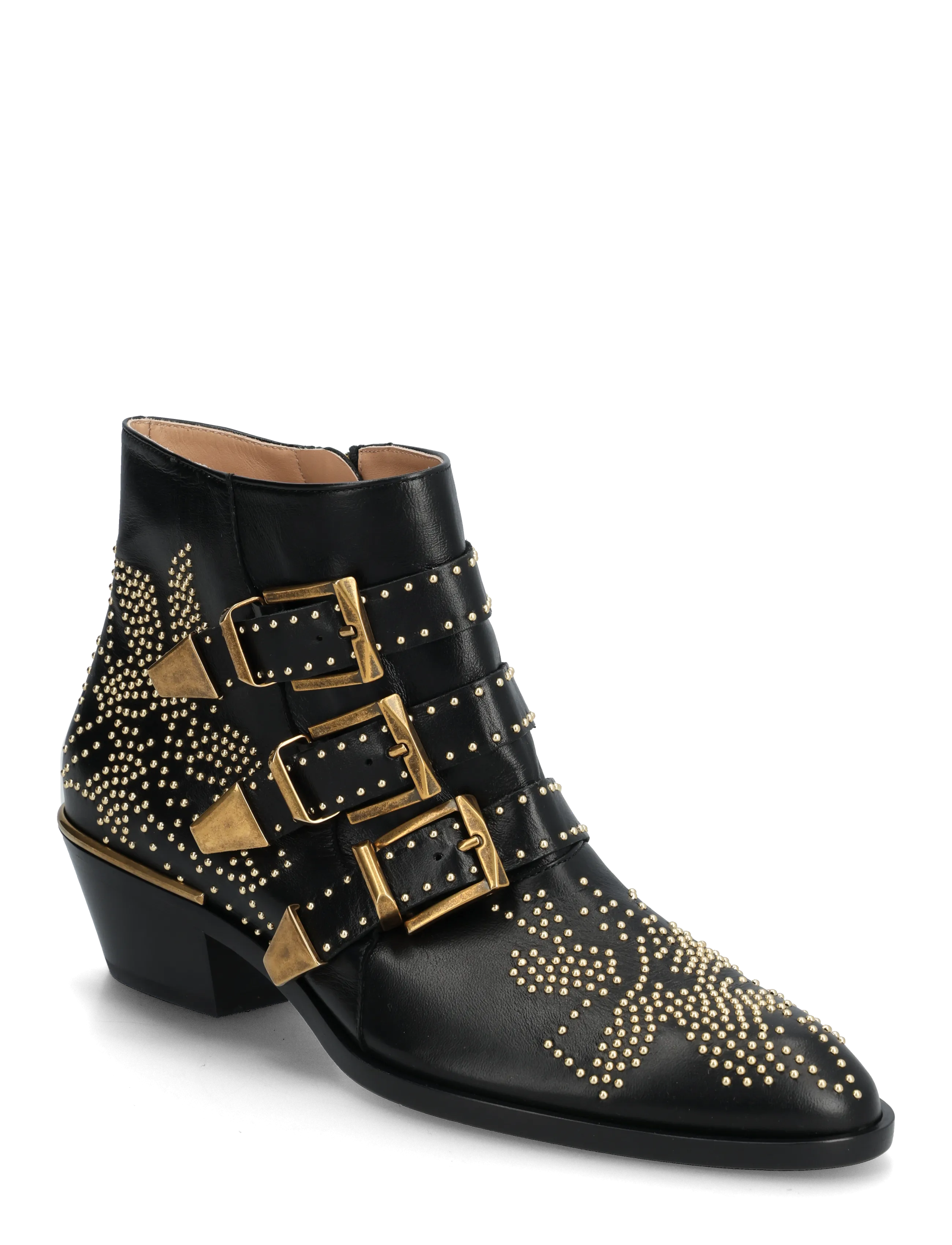 Chloé Susanna studded leather ankle boots - Zābaki - BLACK / black
