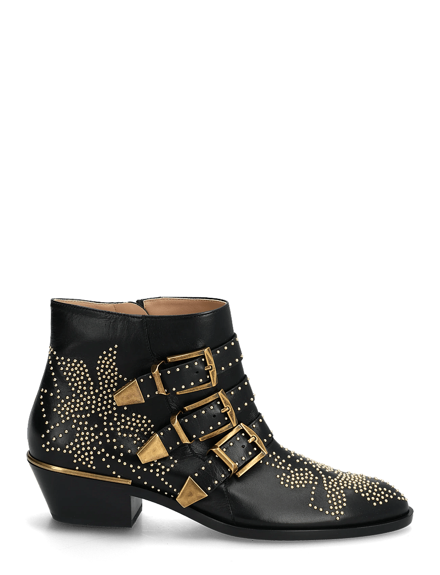 Chloé - Susanna studded leather ankle boots - støvletter - black - 1