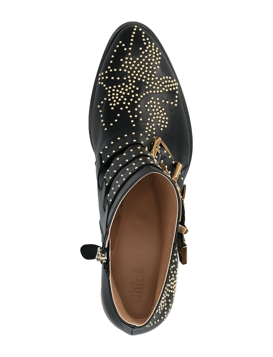 Chloé - Susanna studded leather ankle boots - støvletter - black - 3
