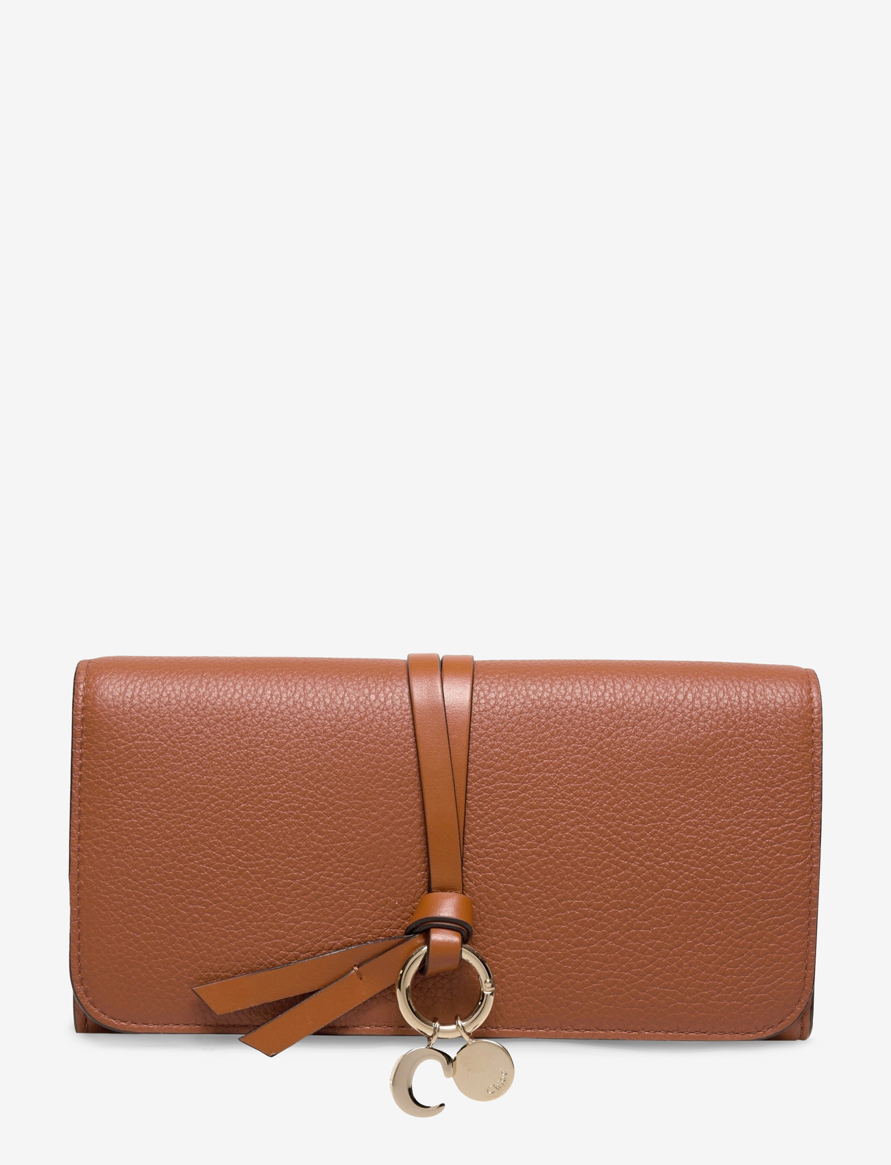 Chloé - Leather Bifold Long Wallet - portemonnaies - brown - 0