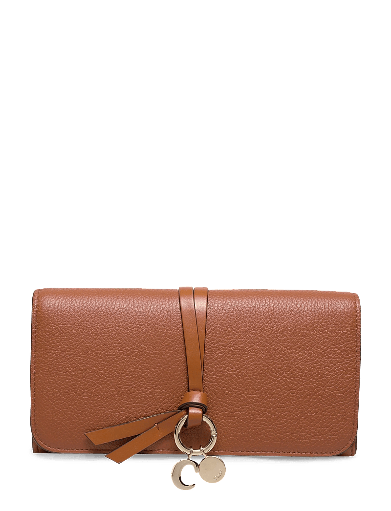 Chloé - Leather Bifold Long Wallet - portemonnaies - brown - 0