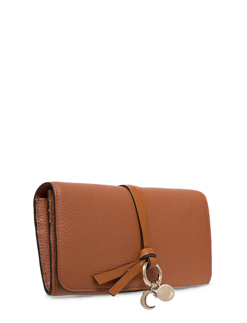 Chloé - Leather Bifold Long Wallet - portemonnaies - brown - 2