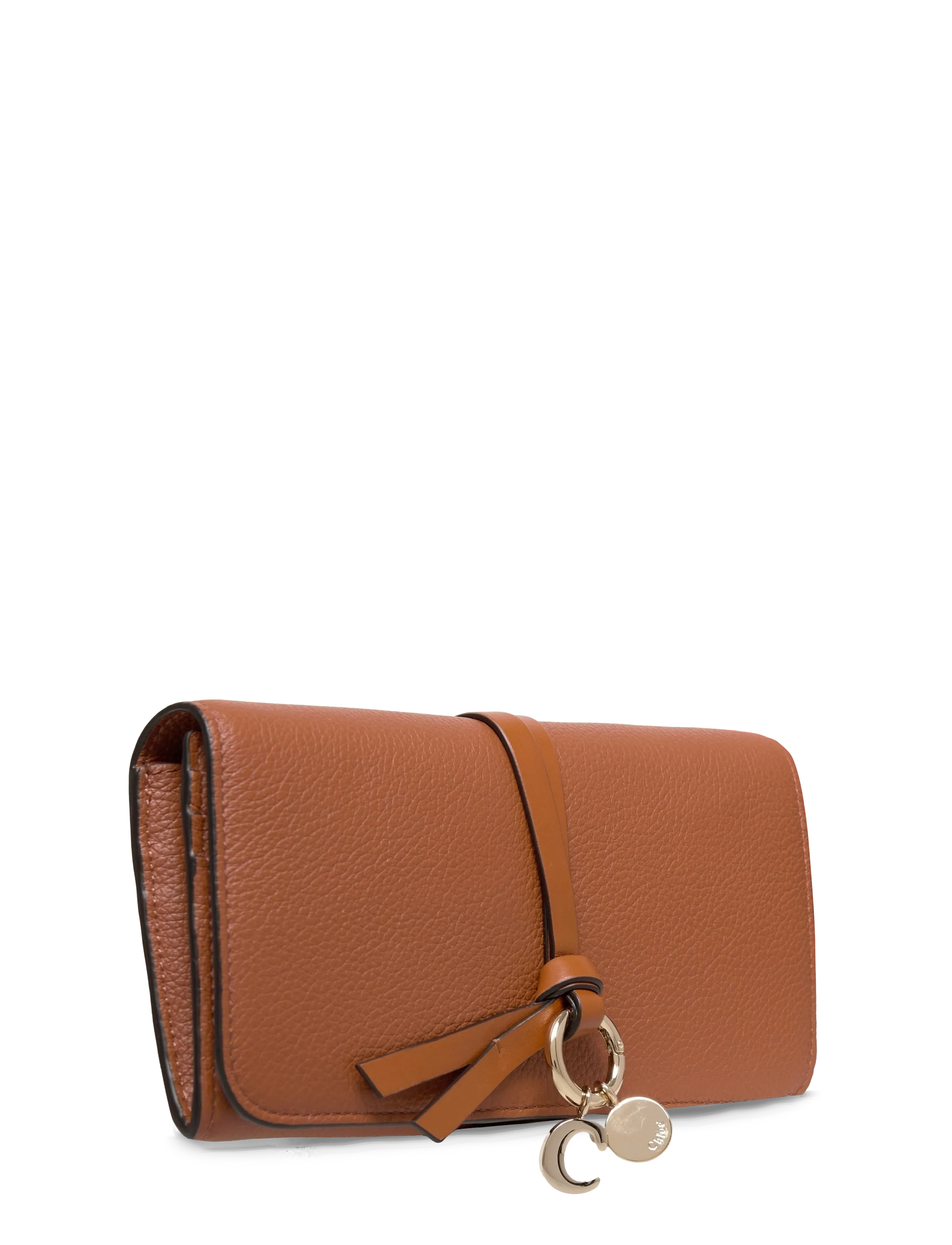 Chloé - Leather Bifold Long Wallet - naudas maki - brown - 2