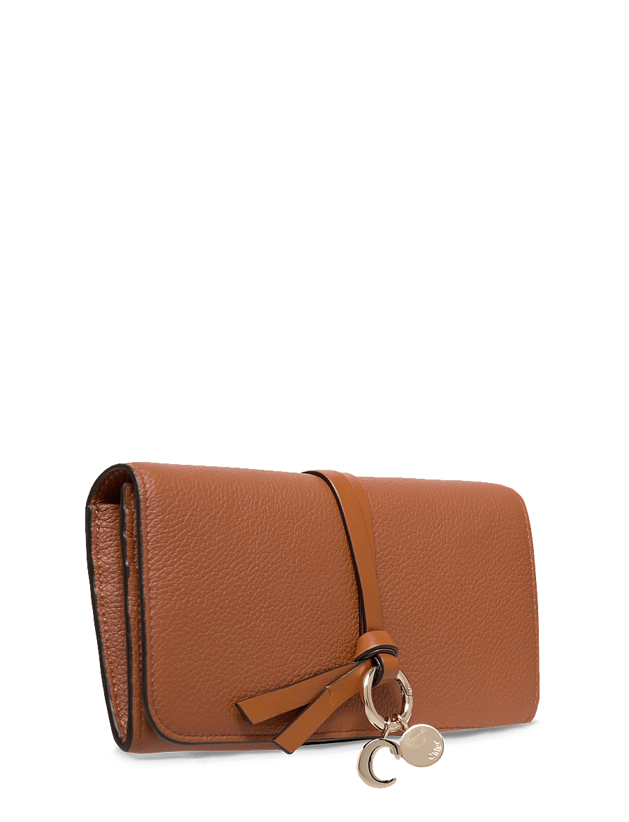 Chloé - Leather Bifold Long Wallet - naudas maki - brown - 2