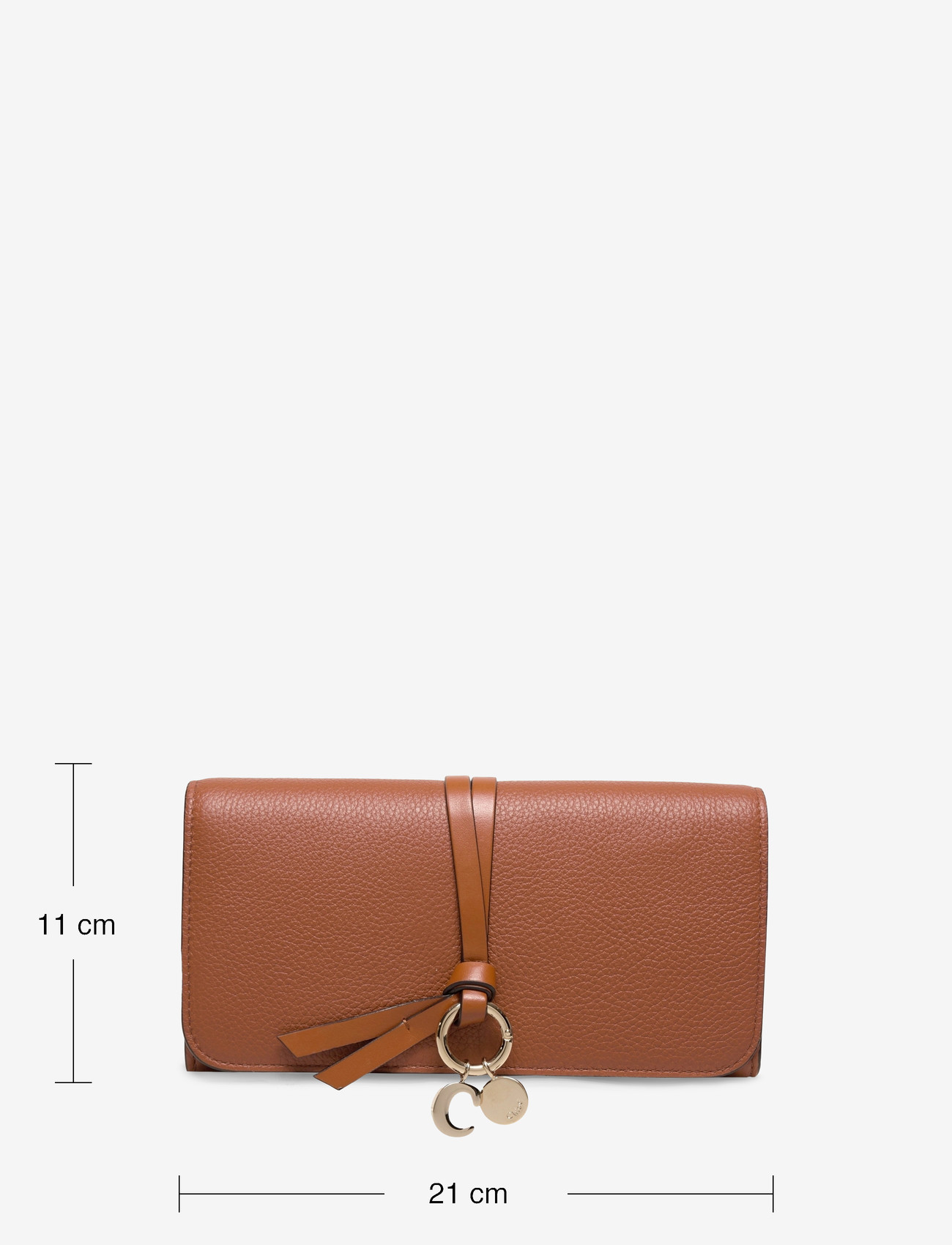 Chloé - Leather Bifold Long Wallet - portemonnaies - brown - 3