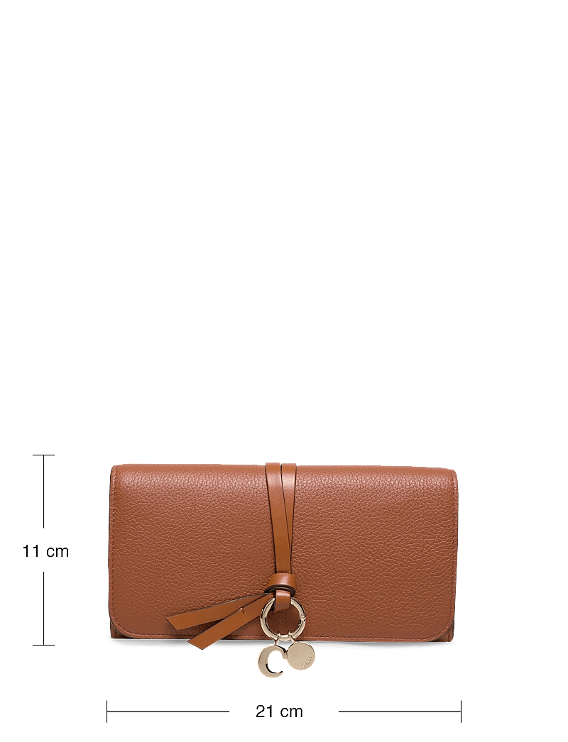 Chloé - Leather Bifold Long Wallet - portemonnaies - brown - 3