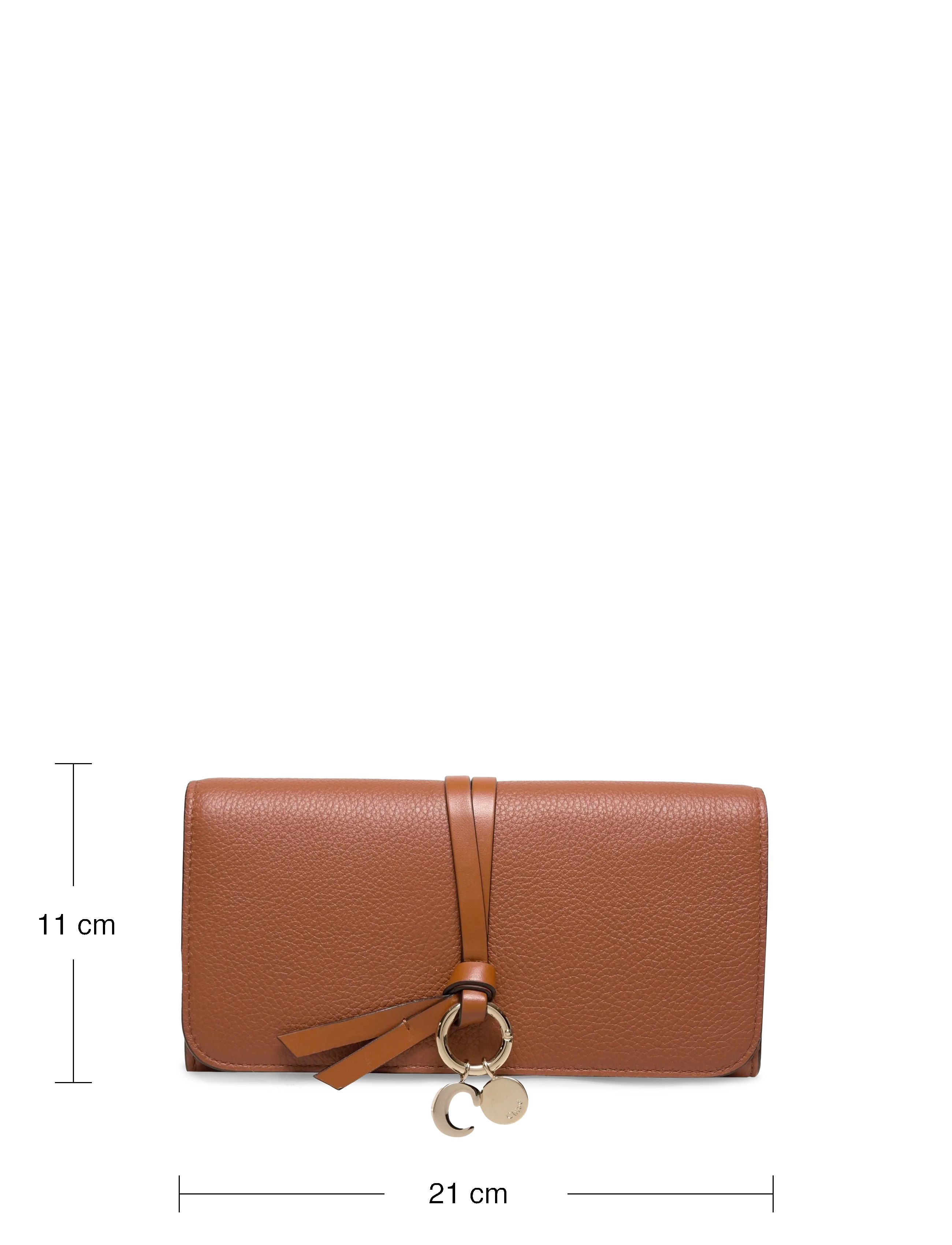 Chloé - Leather Bifold Long Wallet - naudas maki - brown - 3