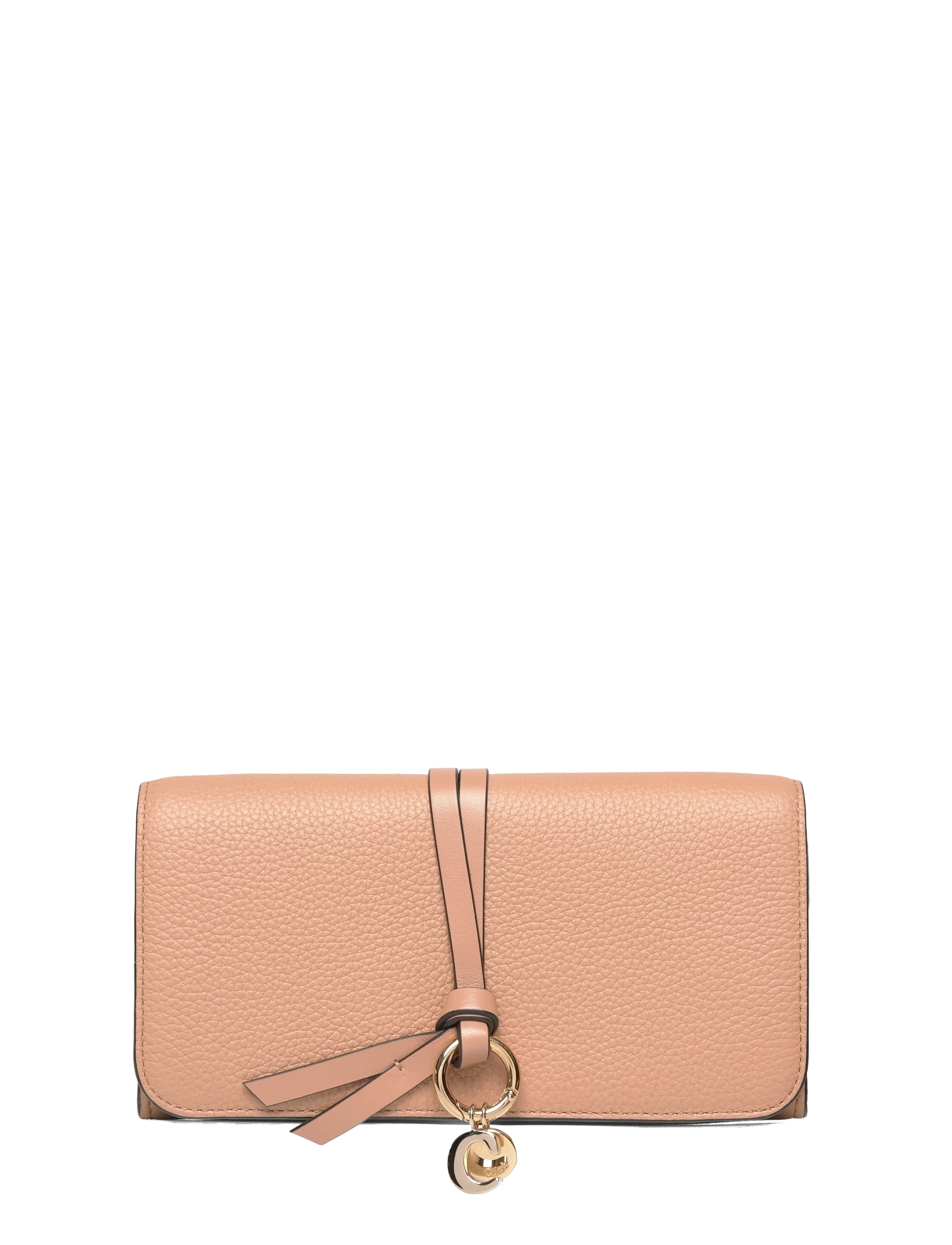Chloé Leather Bifold Long Wallet, One Size, Card Holders & Wallets, Beige - Frauen