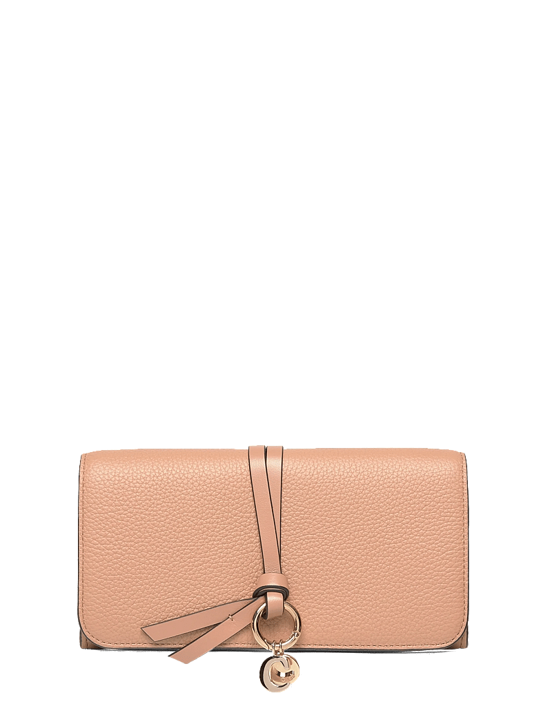 Chloé - Leather Bifold Long Wallet - portemonnaies - beige - 0