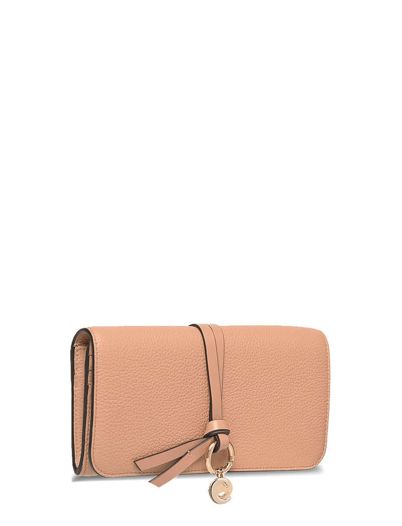 Chloé - Leather Bifold Long Wallet - portemonnaies - beige - 2