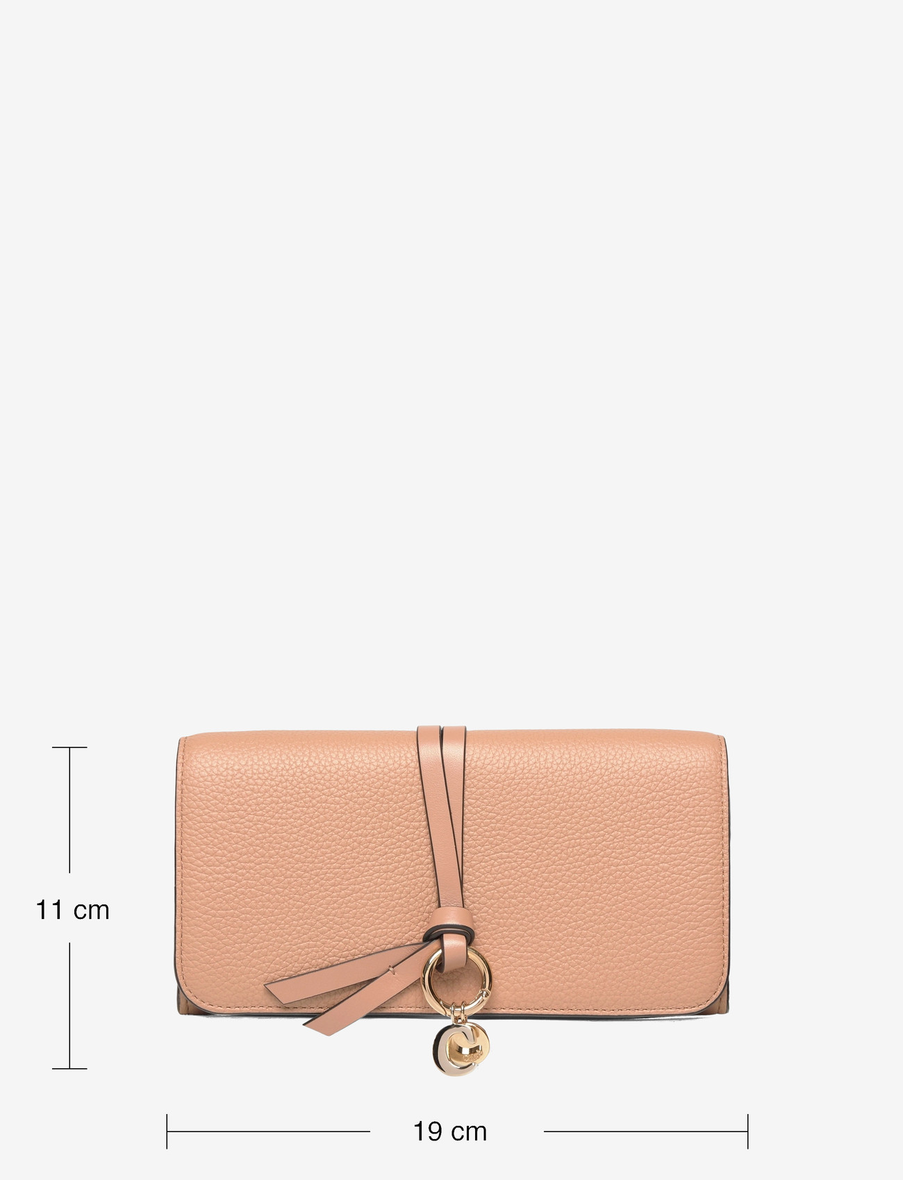 Chloé - Leather Bifold Long Wallet - portemonnaies - beige - 3