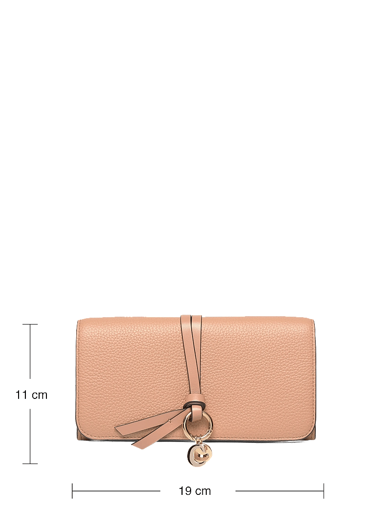 Chloé - Leather Bifold Long Wallet - portemonnaies - beige - 3