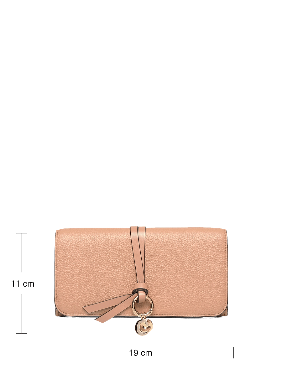 Chloé - Leather Bifold Long Wallet - portemonnaies - beige - 3