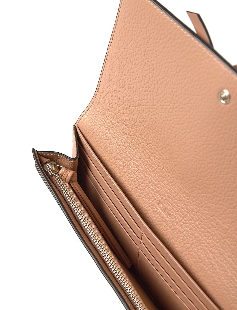 Chloé - Leather Bifold Long Wallet - portemonnaies - beige - 4