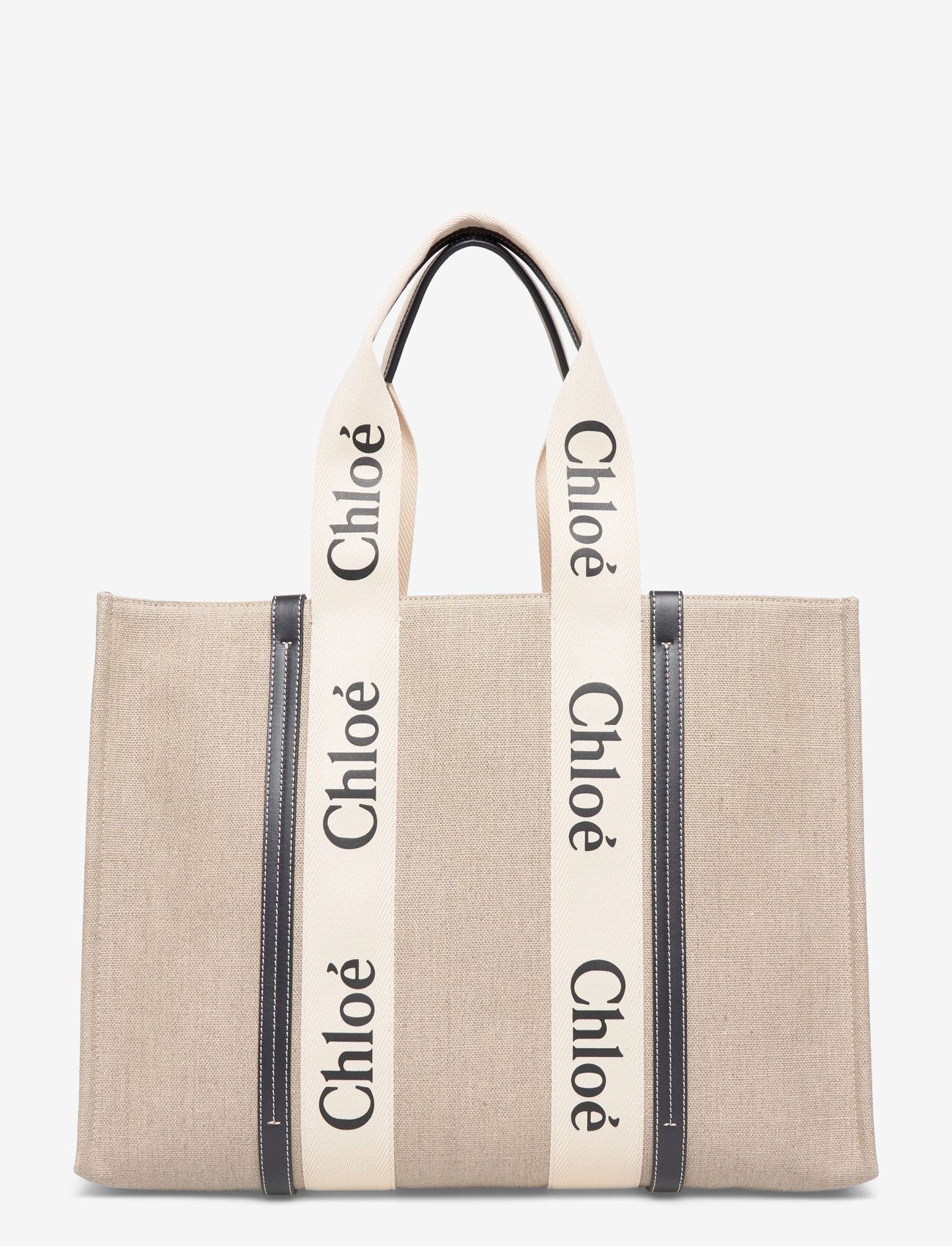 Chloé - Woody Tote Bag - tote bags - beige - 0