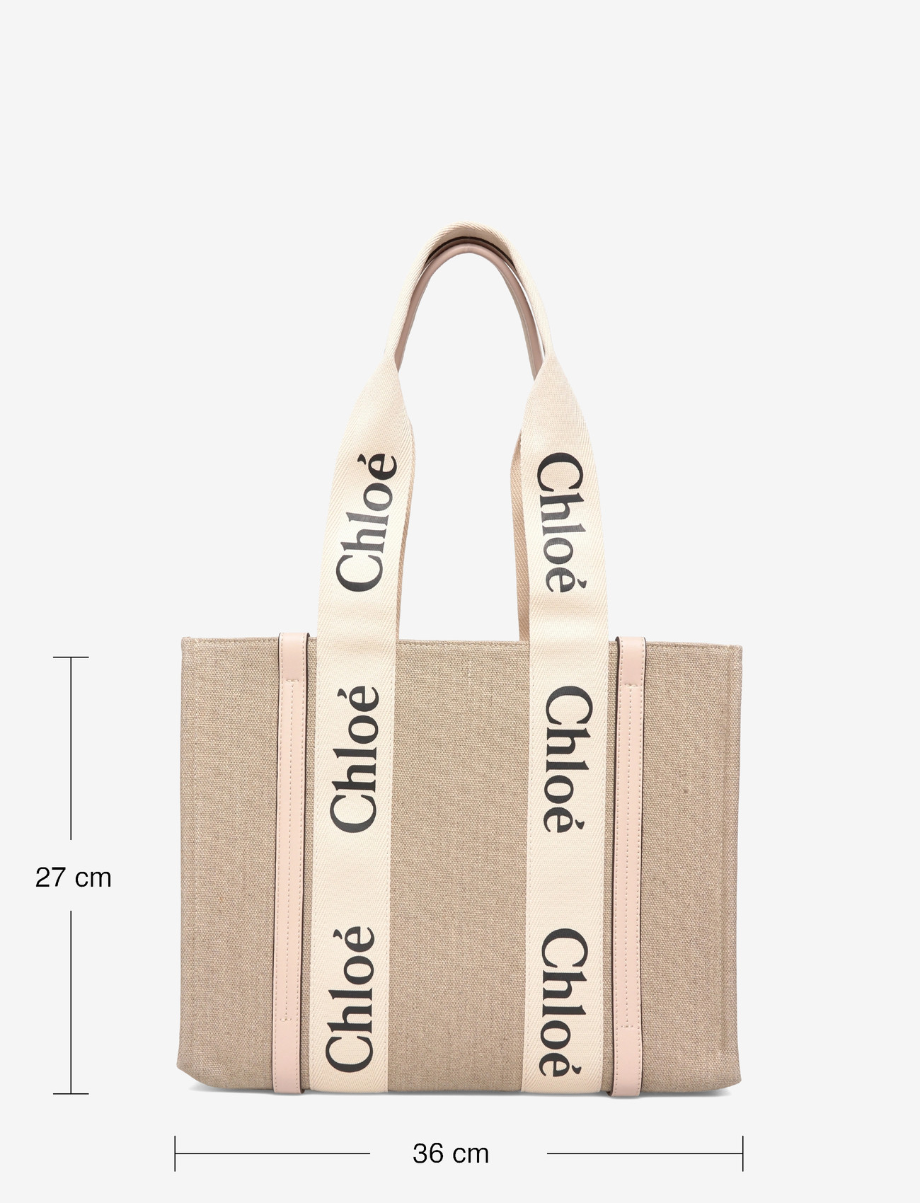 Chloé - Woody Tote Bag - tote bags - beige - 3