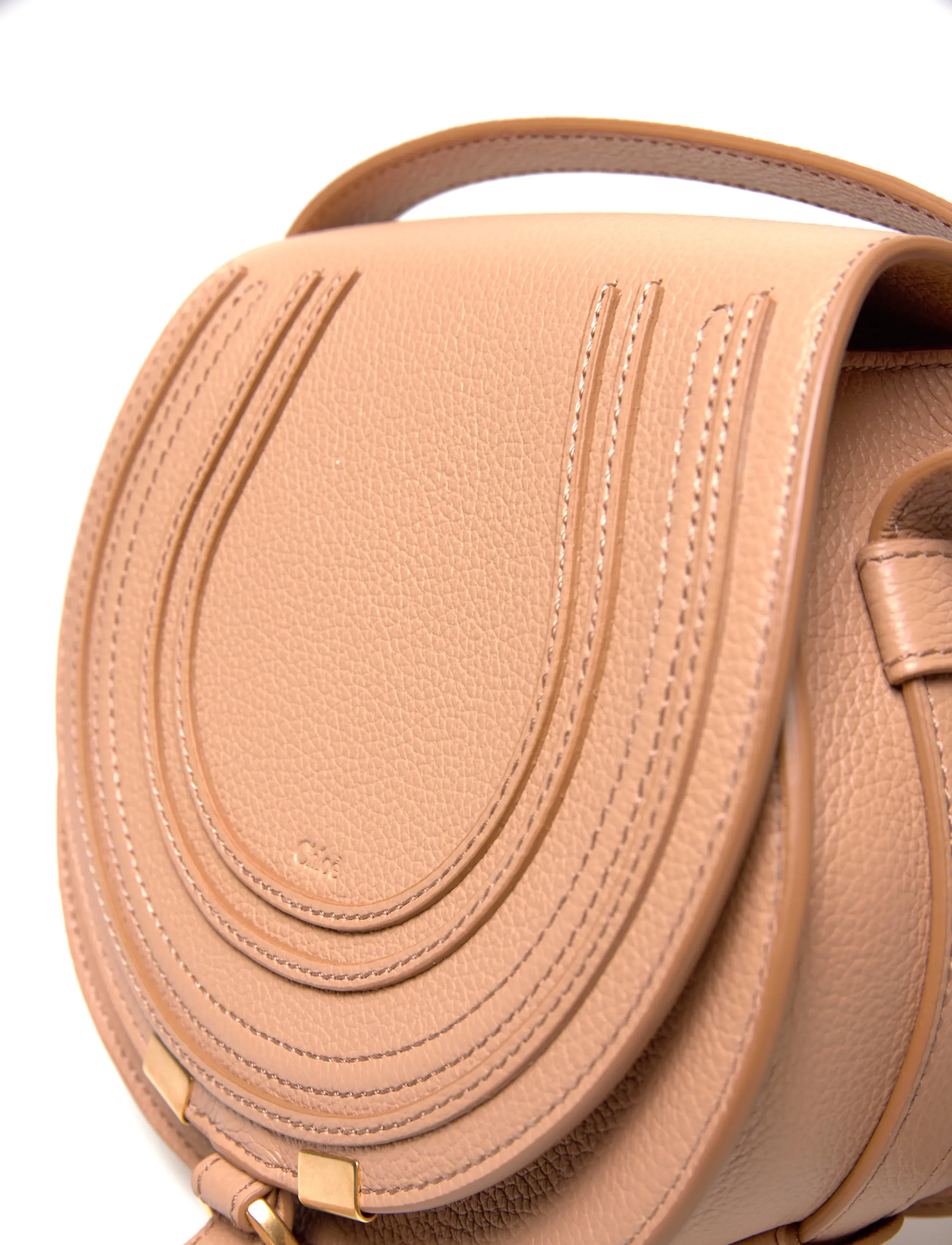 Chloé - Marcie Small Crossbody Bag - umhängetaschen - beige - 4