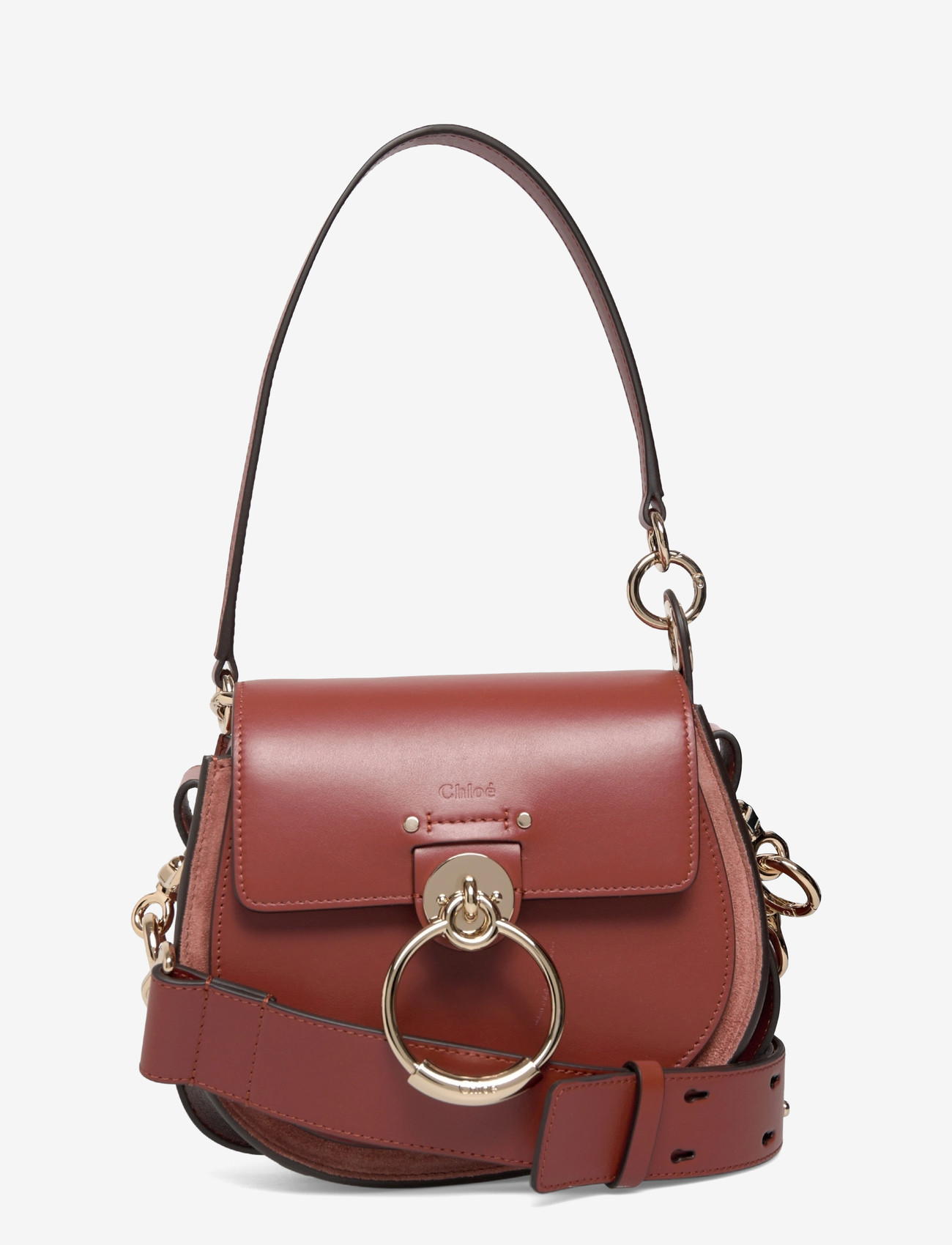 Chloé - Small Tess Shoulder Bag - kotid - brown - 0