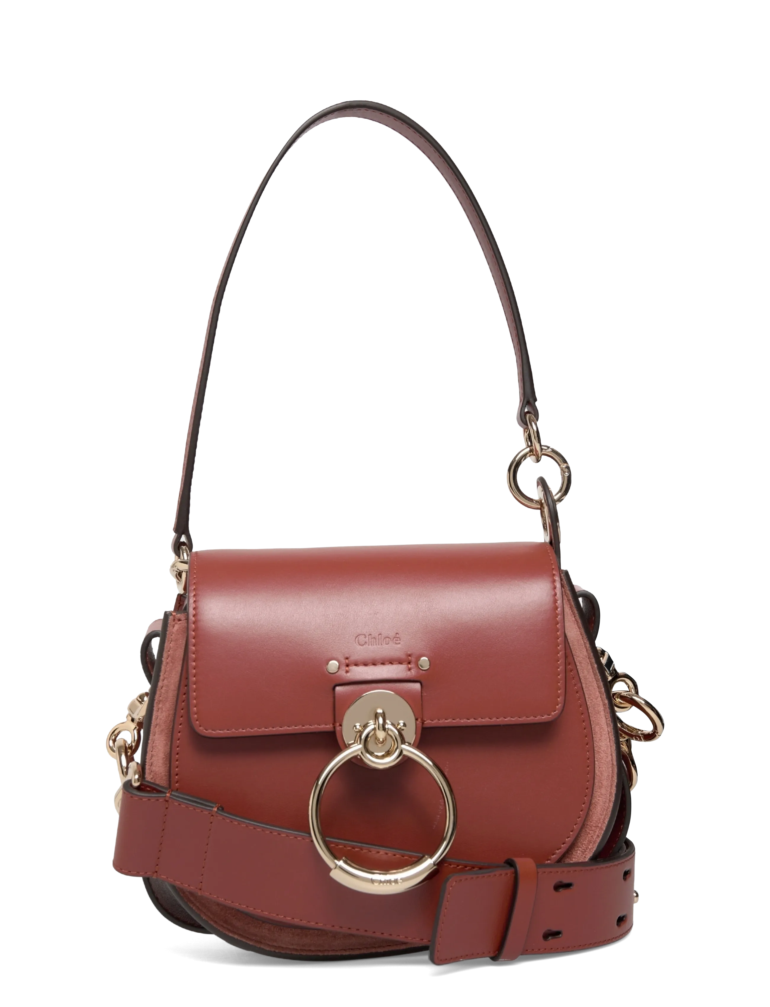Chloé Small Tess Shoulder Bag - Bags - BROWN / brown