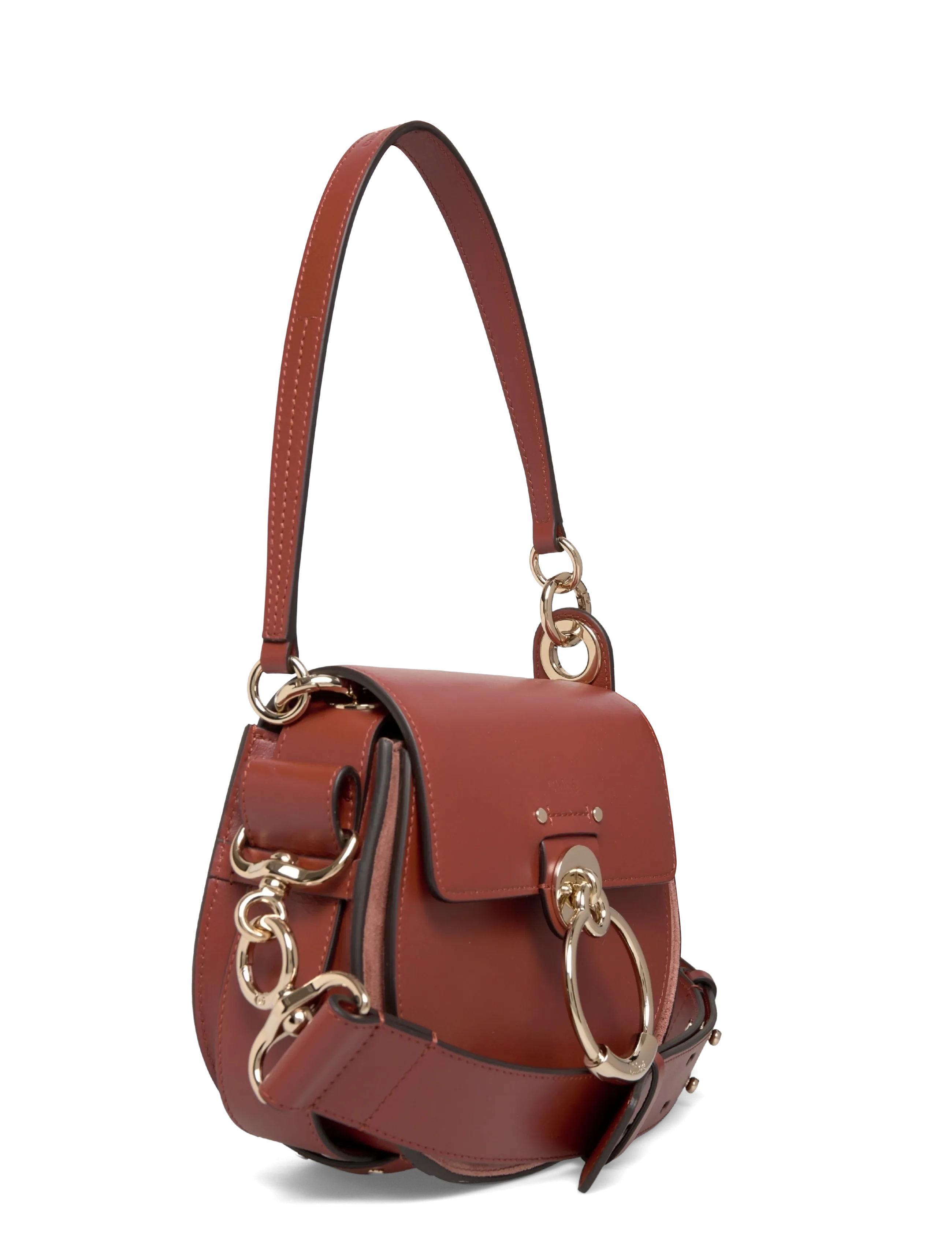 Chloé - Small Tess Shoulder Bag - töskur - brown - 2