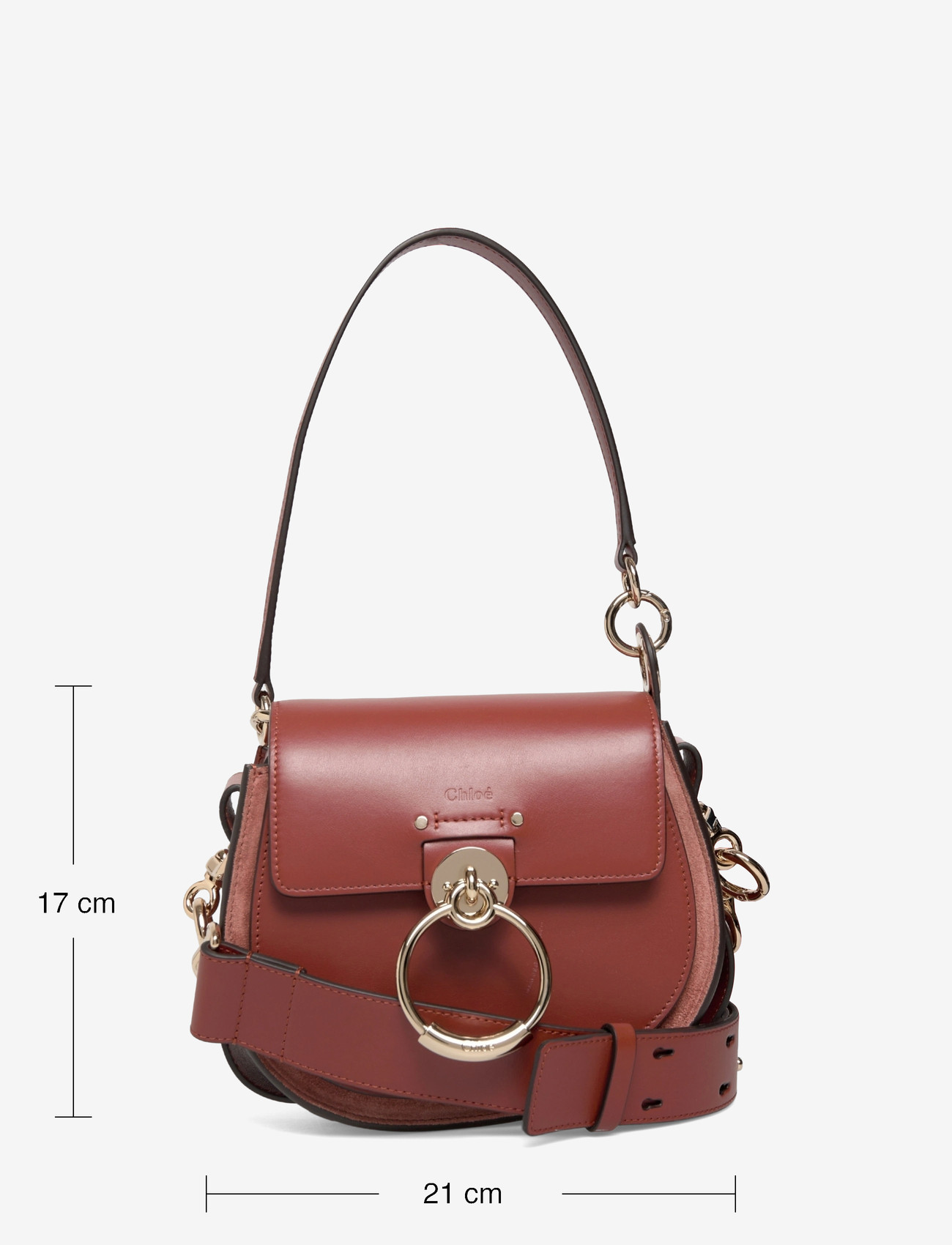 Chloé - Small Tess Shoulder Bag - kotid - brown - 3