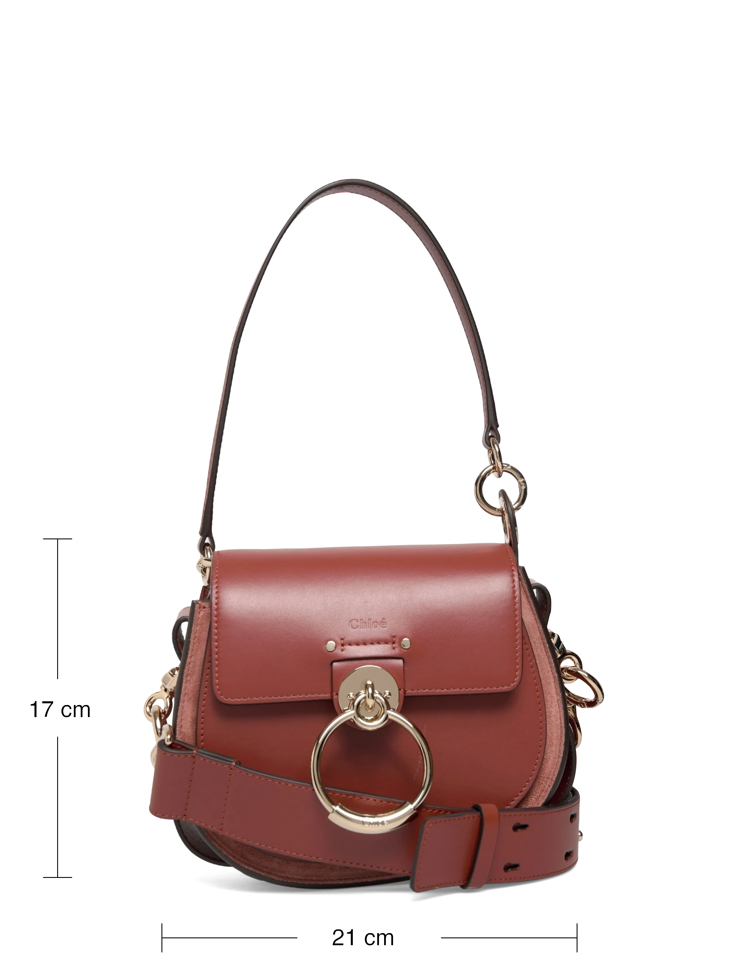 Chloé - Small Tess Shoulder Bag - töskur - brown - 3