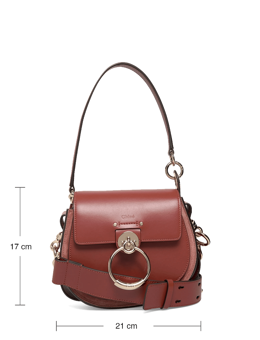 Chloé - Small Tess Shoulder Bag - töskur - brown - 3
