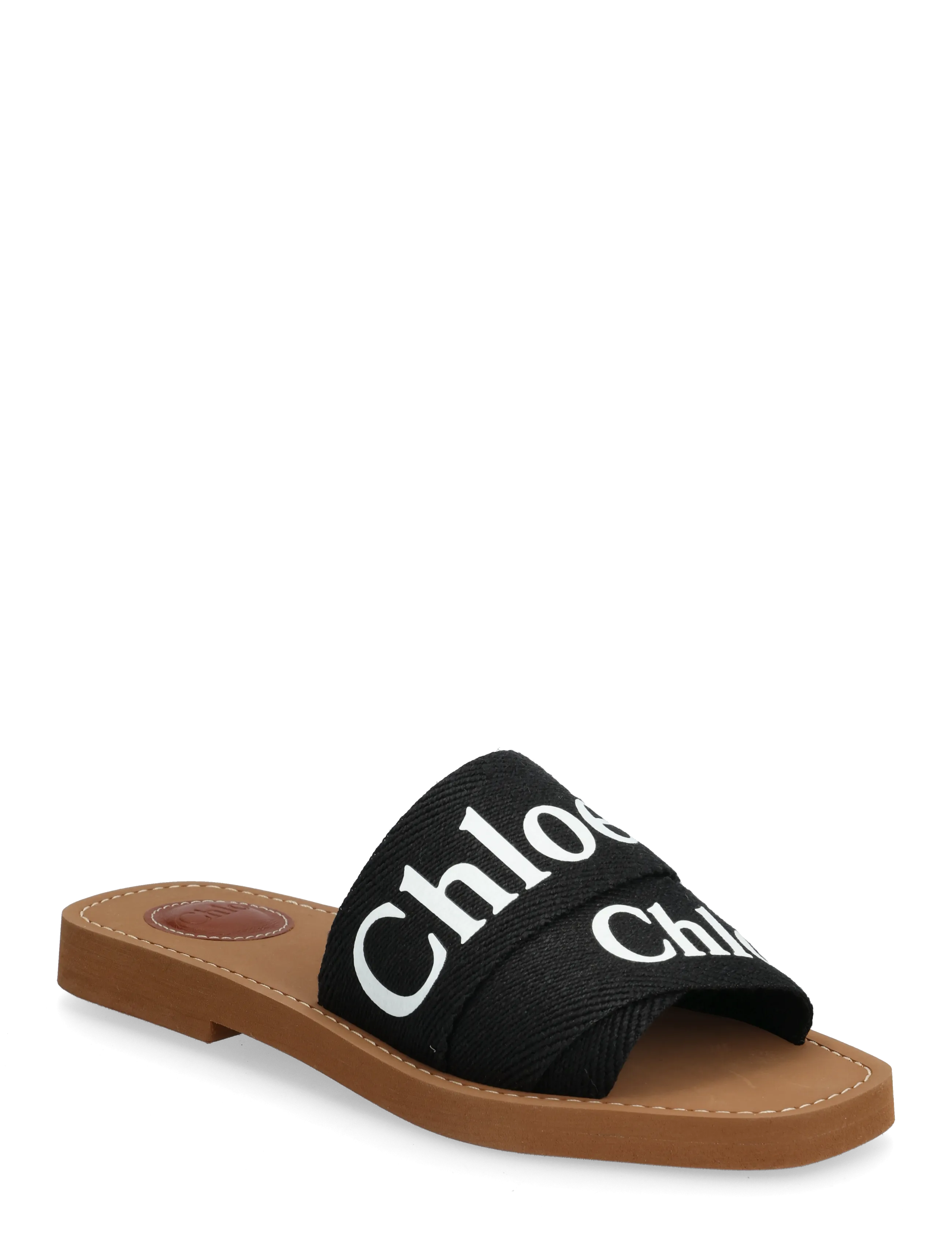 Chloé Woody flat mules - Pēdējā iespēja - BLACK / black
