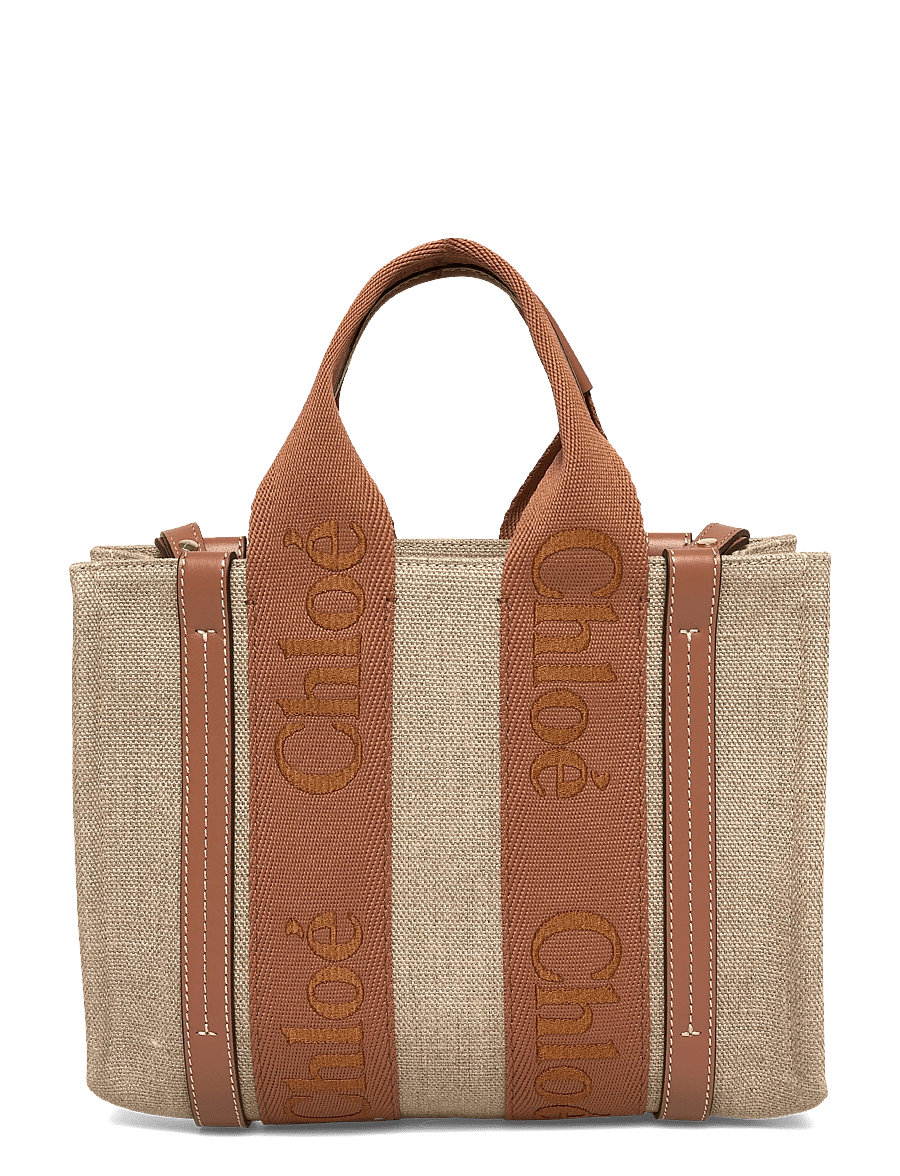 Chloé - Small Woody Tote Bag - henkeltaschen - brown - 1