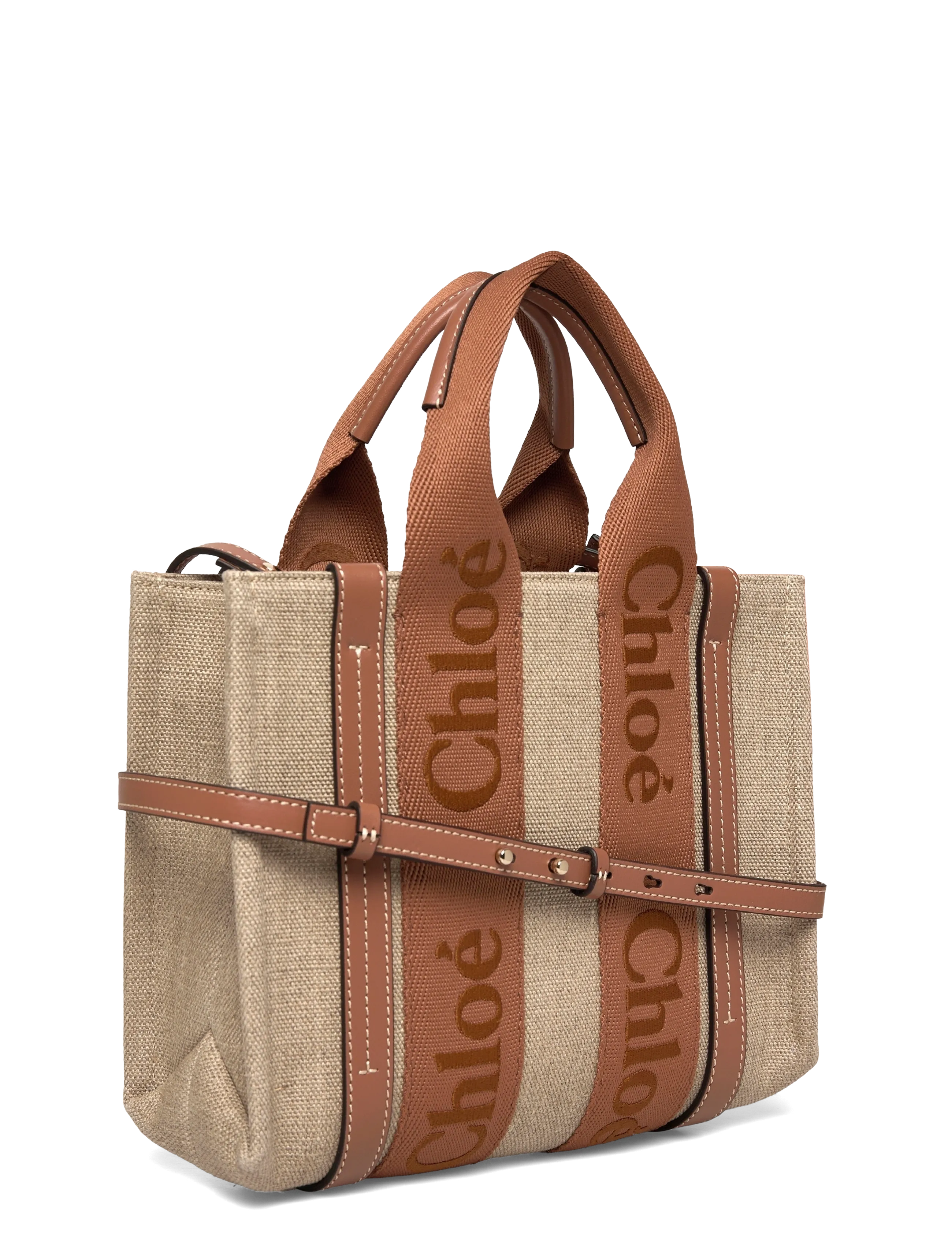 Chloé - Small Woody Tote Bag - henkeltaschen - brown - 2