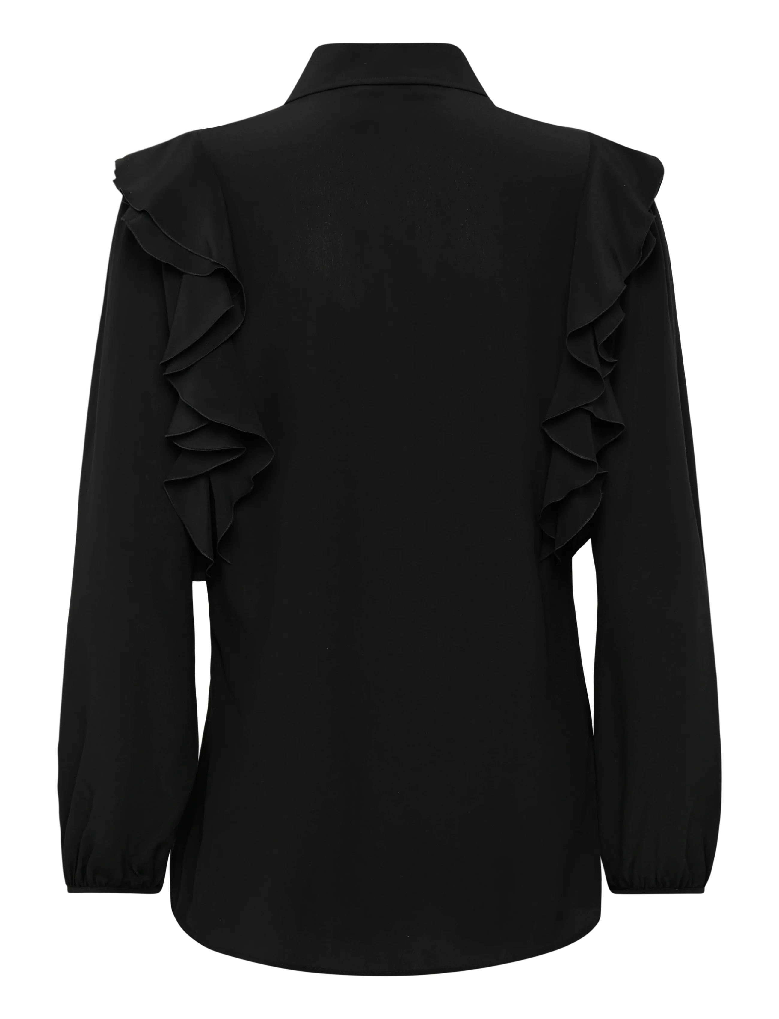 Chloé - Silk shirt with lace details - jeansskjortor - black - 1