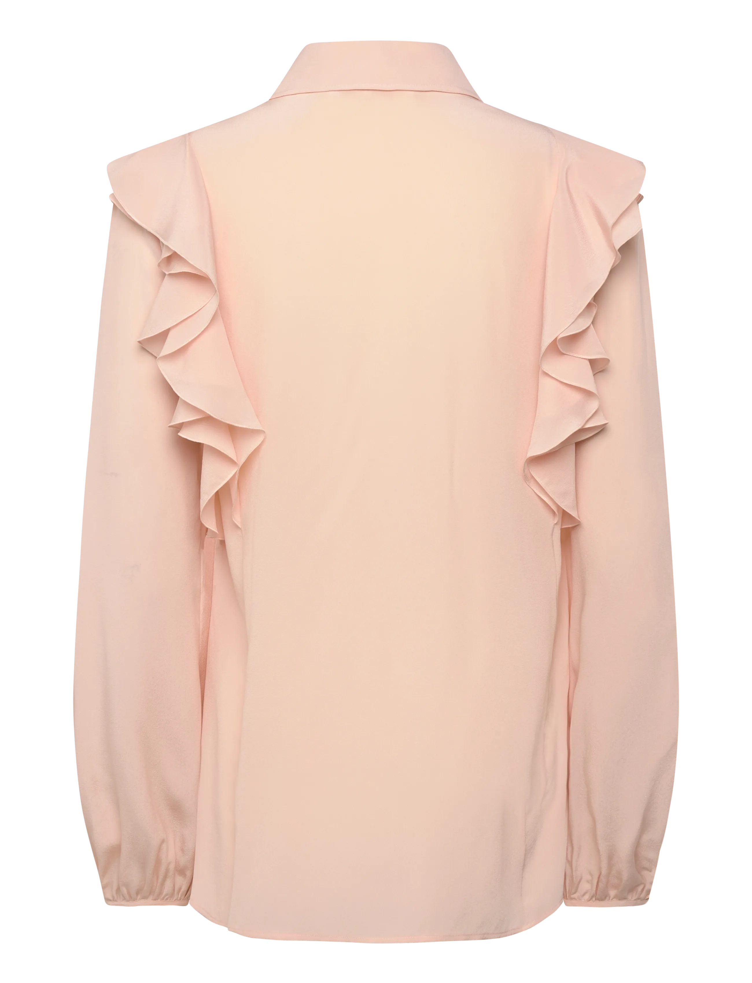 Chloé - Silk shirt with lace details - jeanshemden - pink - 2