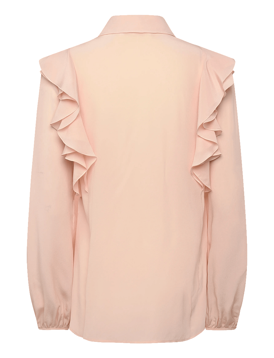 Chloé - Silk shirt with lace details - jeanshemden - pink - 2