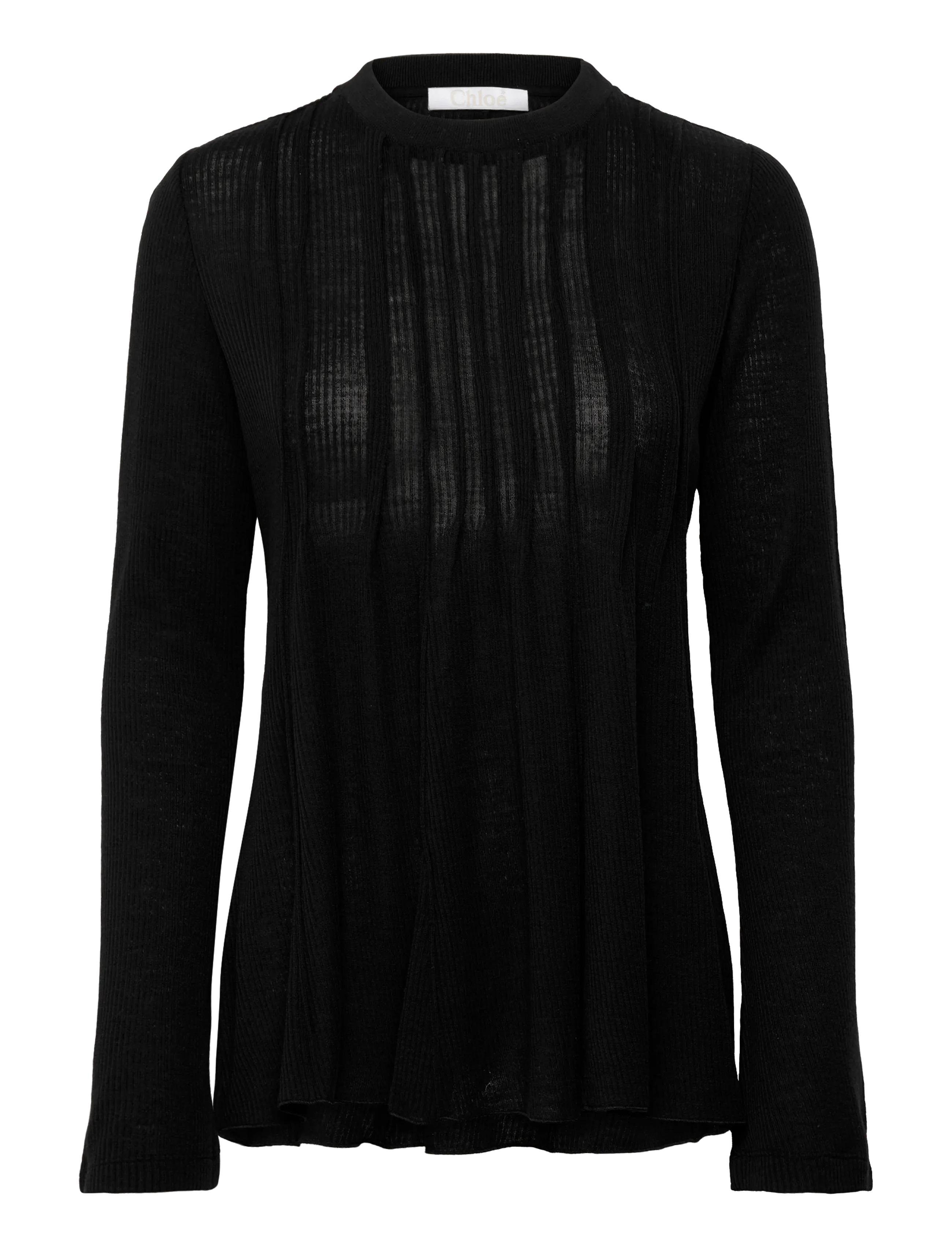 Chloé Silk Blouse, 38, Black, Bluser > Langærmede, Dame