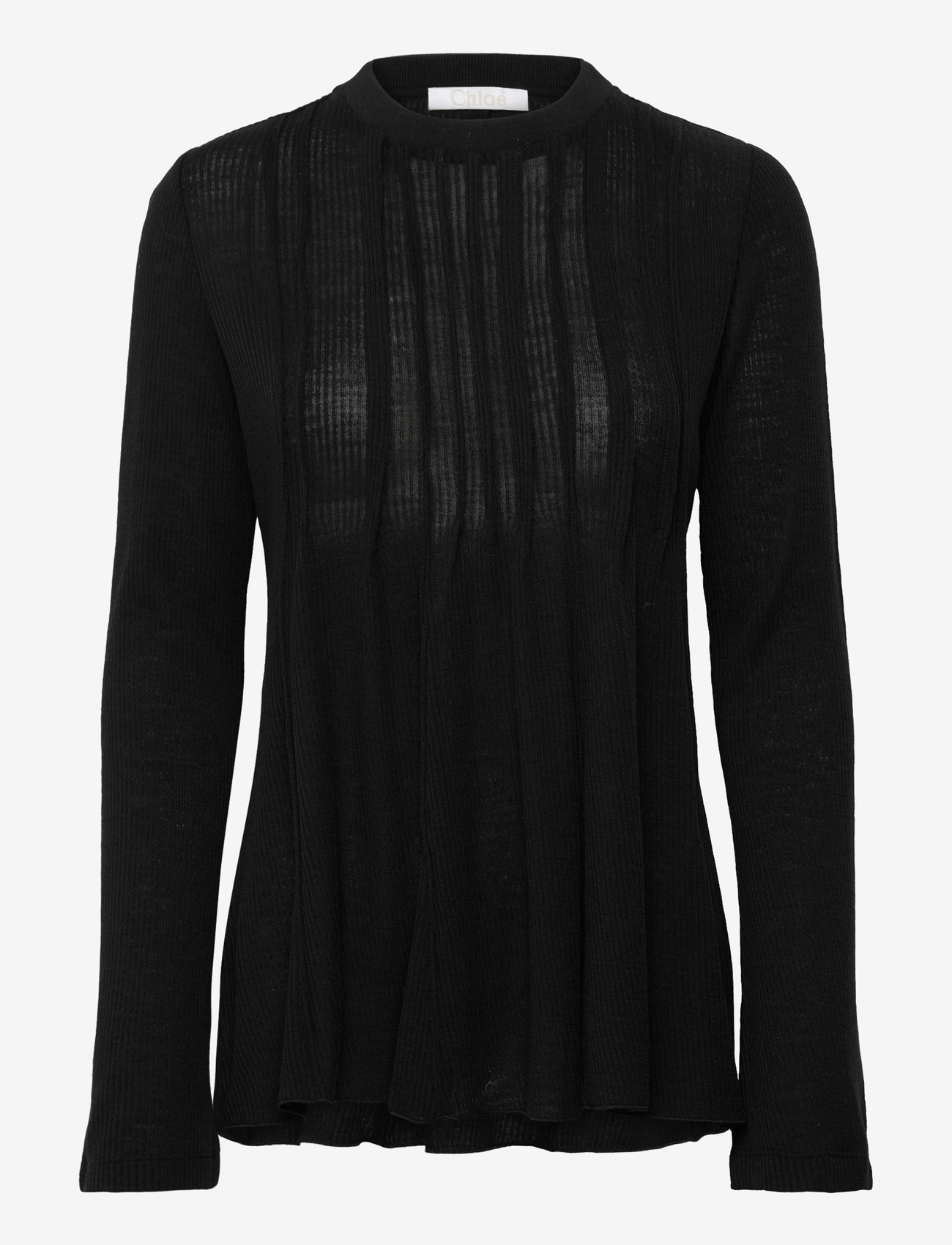 Chloé - Silk blouse - langärmlige blusen - black - 0