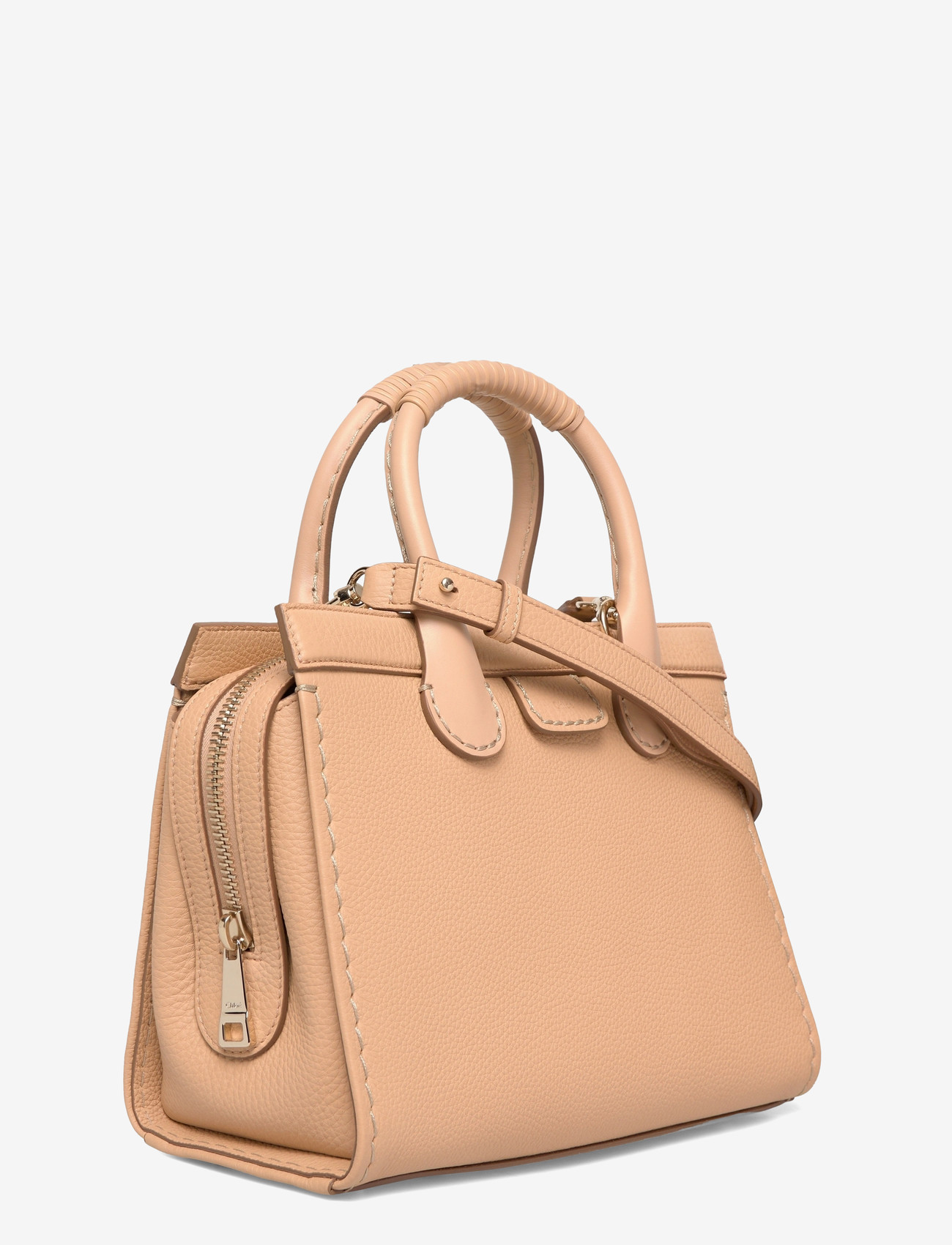 Chloé - Edith Medium Tote Bag - top handle tasker - beige - 2