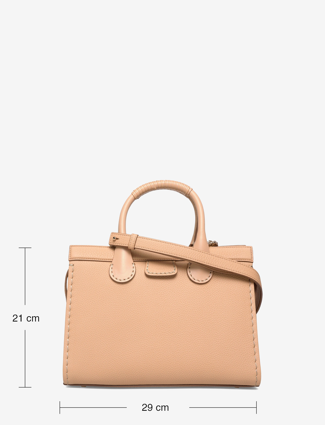 Chloé - Edith Medium Tote Bag - top handle tasker - beige - 3
