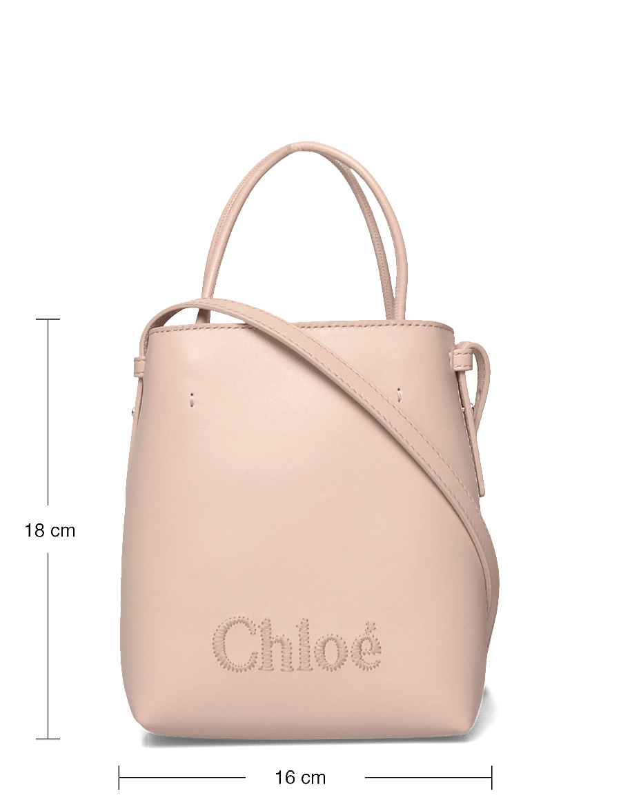Chloé - Micro Sense Leather Tote Bag - tote bags - beige - 3