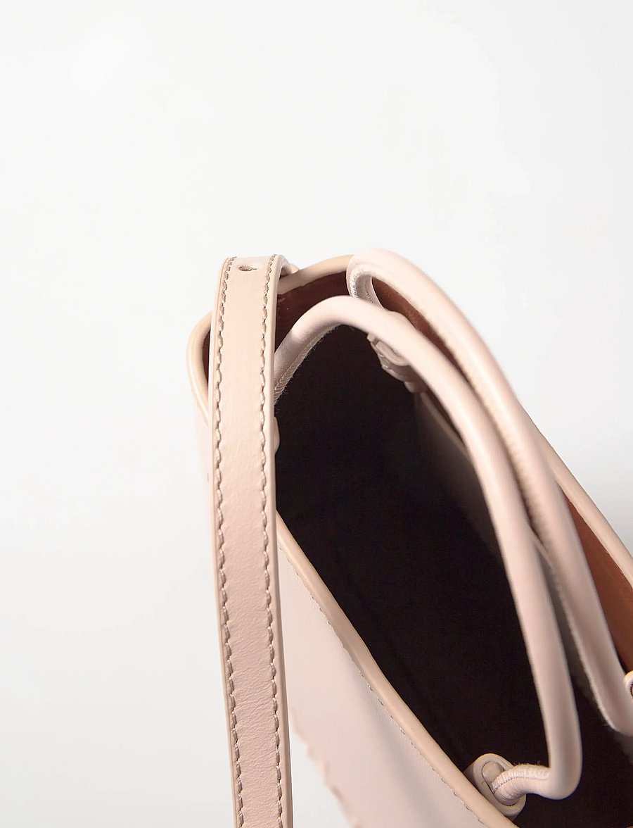 Chloé - Micro Sense Leather Tote Bag - tote bags - beige - 4
