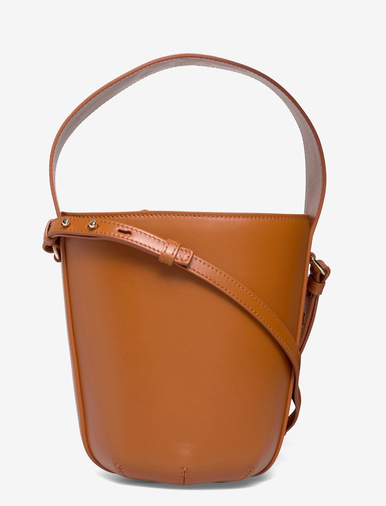 Chloé - Sense Leather Bucket Bag - top handle tasker - brown - 0