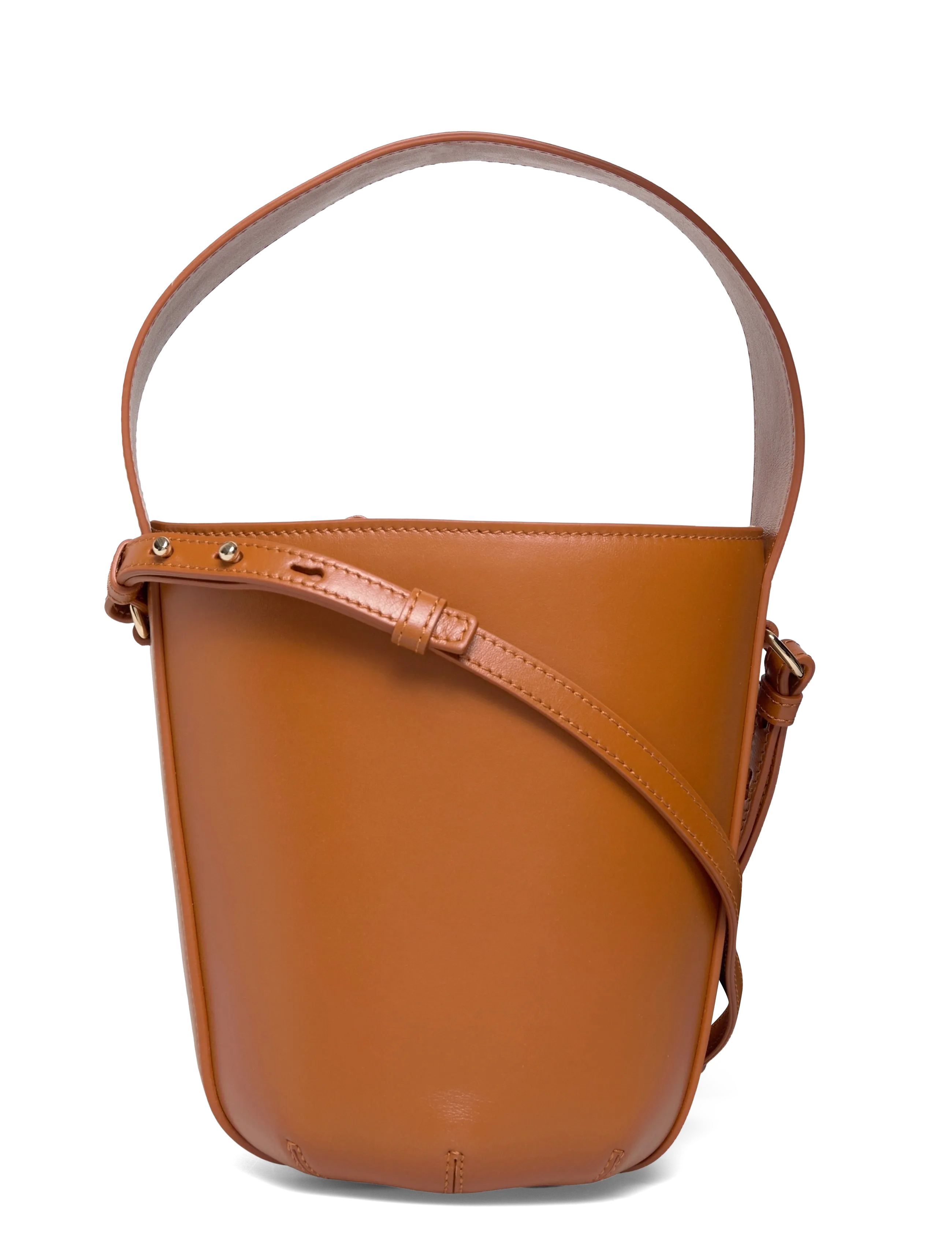 Chloé Sense Leather Bucket Bag - Bags - BROWN / brown