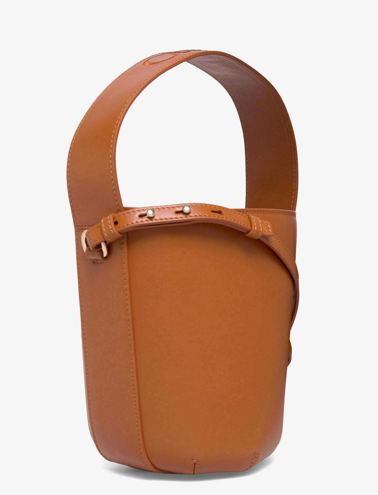 Chloé - Sense Leather Bucket Bag - top handle tasker - brown - 2