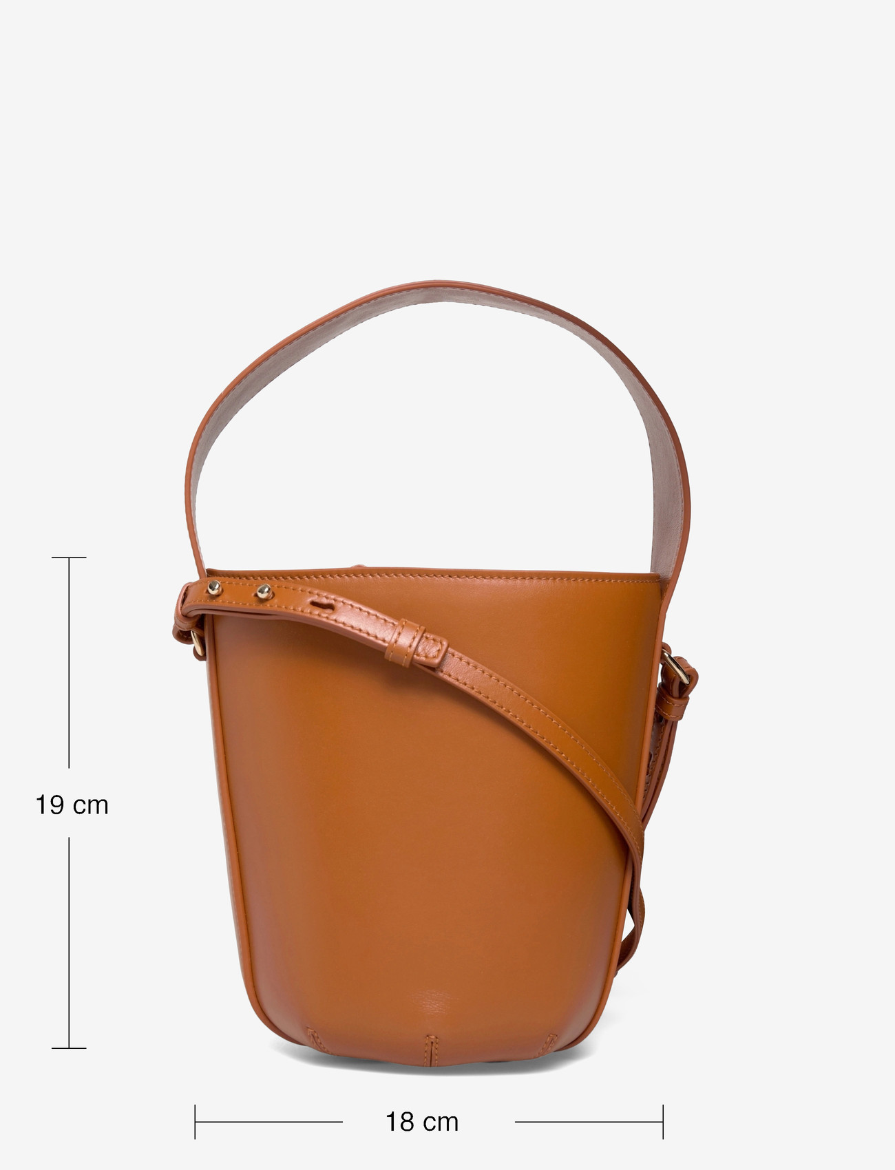 Chloé - Sense Leather Bucket Bag - top handle tasker - brown - 3