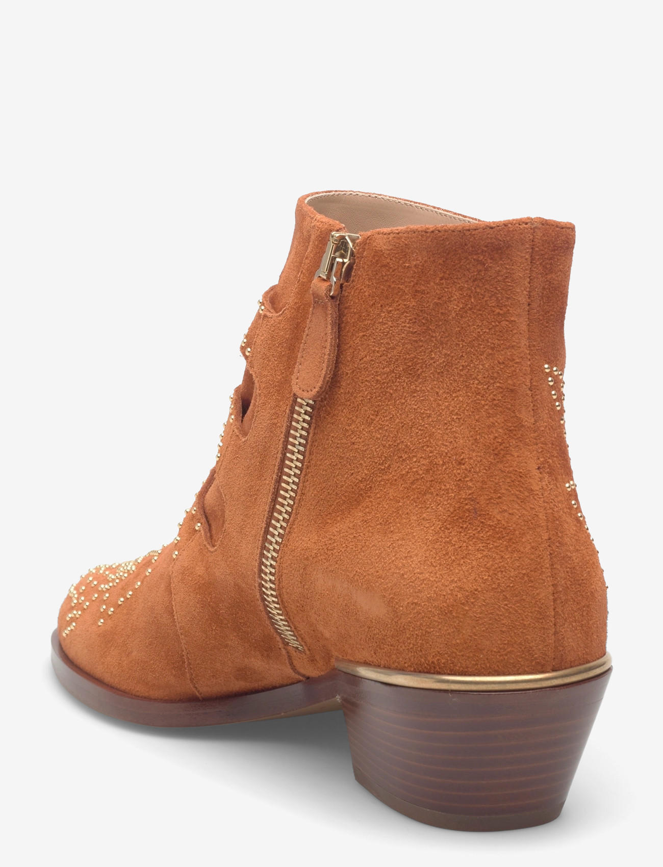 Chloé - Susanna studded suede ankle boots - kontsaga poolsaapad - brown - 2