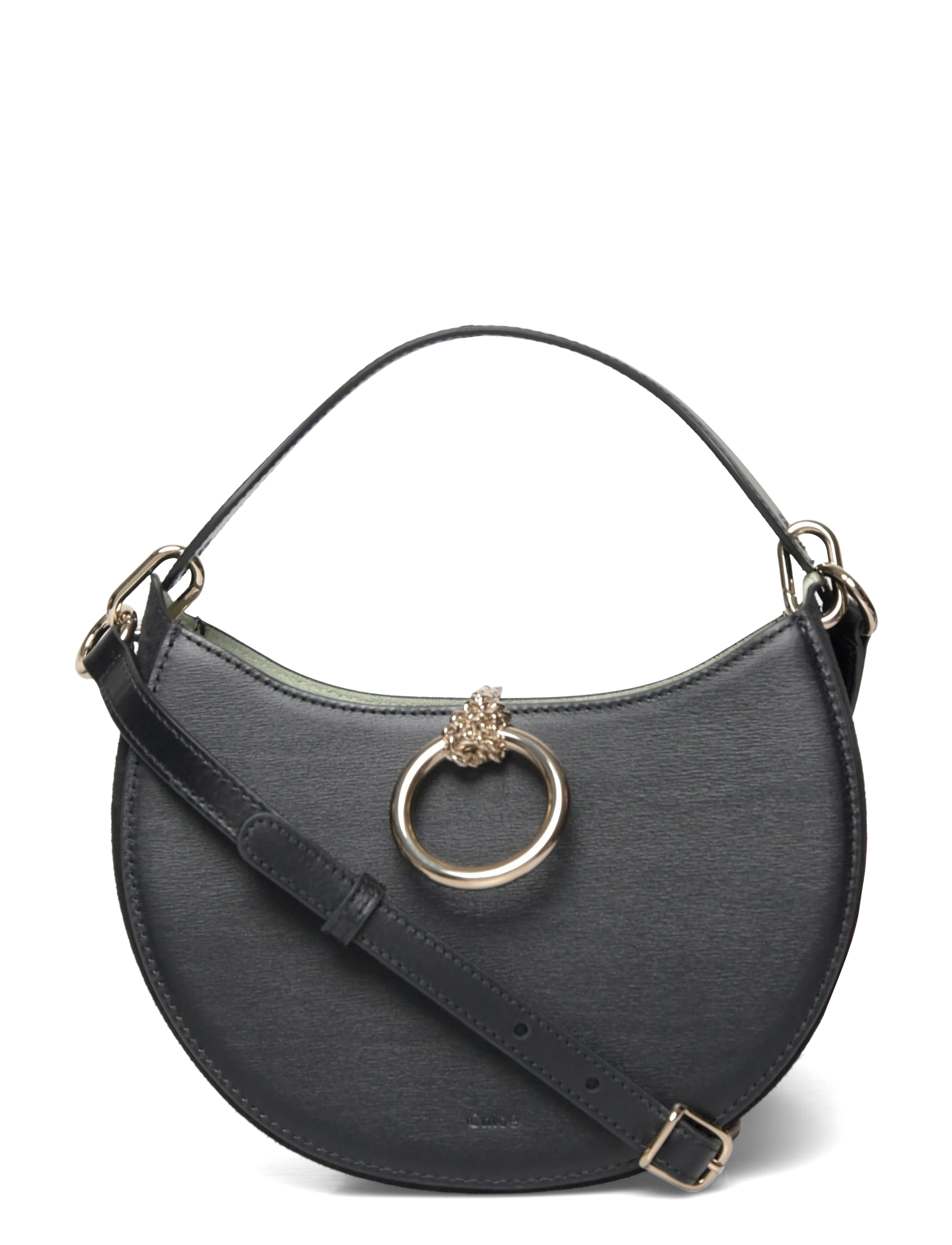 Chloé Arlene Leather Hobo Bag - Bags - BLACK / black