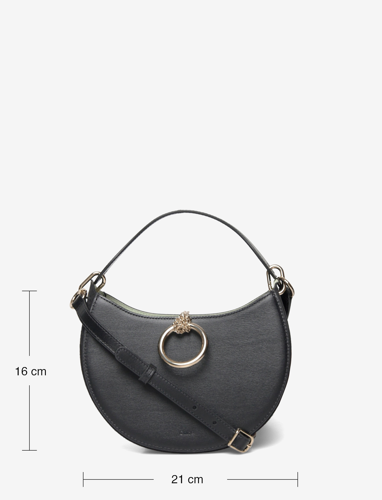 Chloé - Arlene Leather Hobo Bag - shoulder bags - black - 3