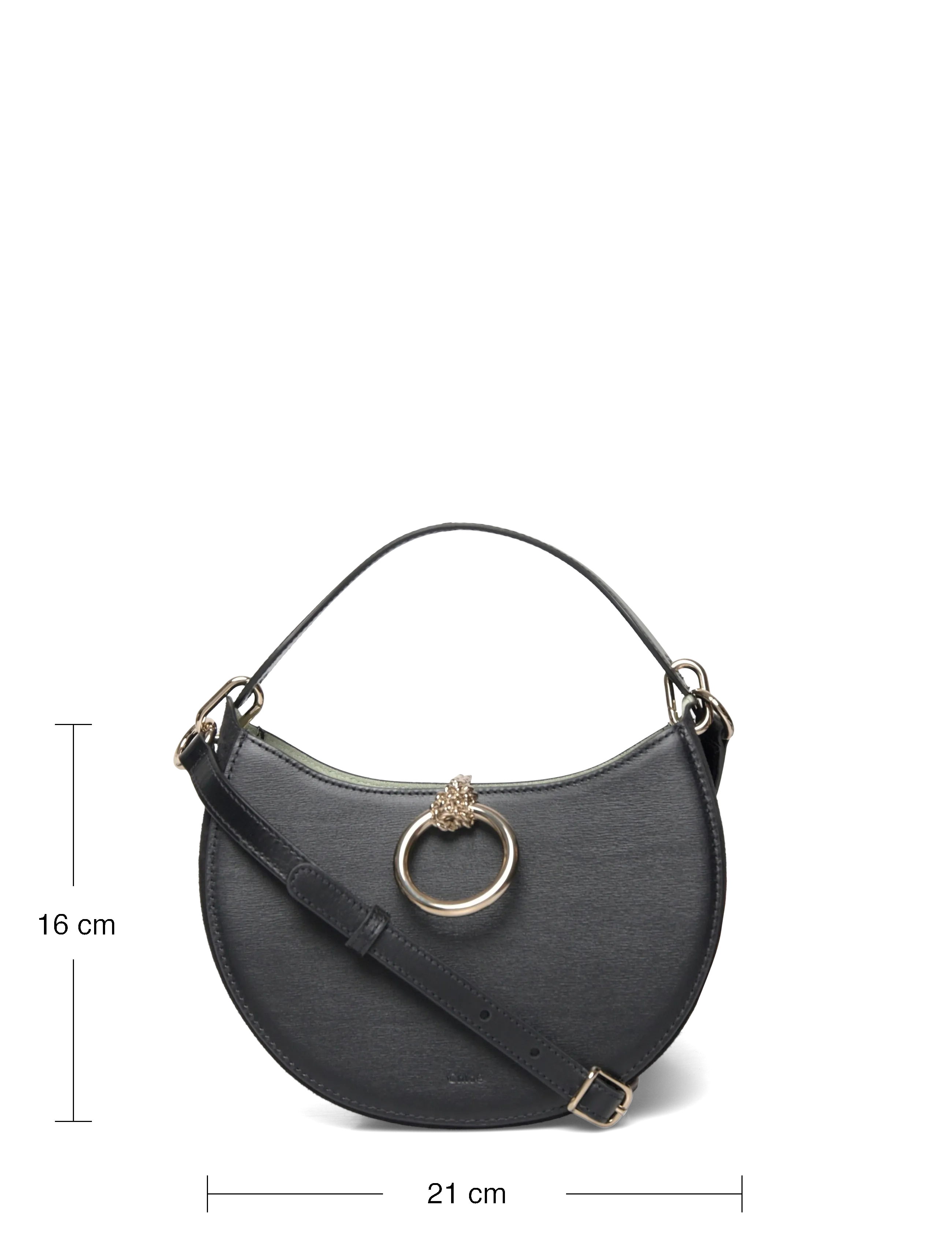 Chloé - Arlene Leather Hobo Bag - shoulder bags - black - 3